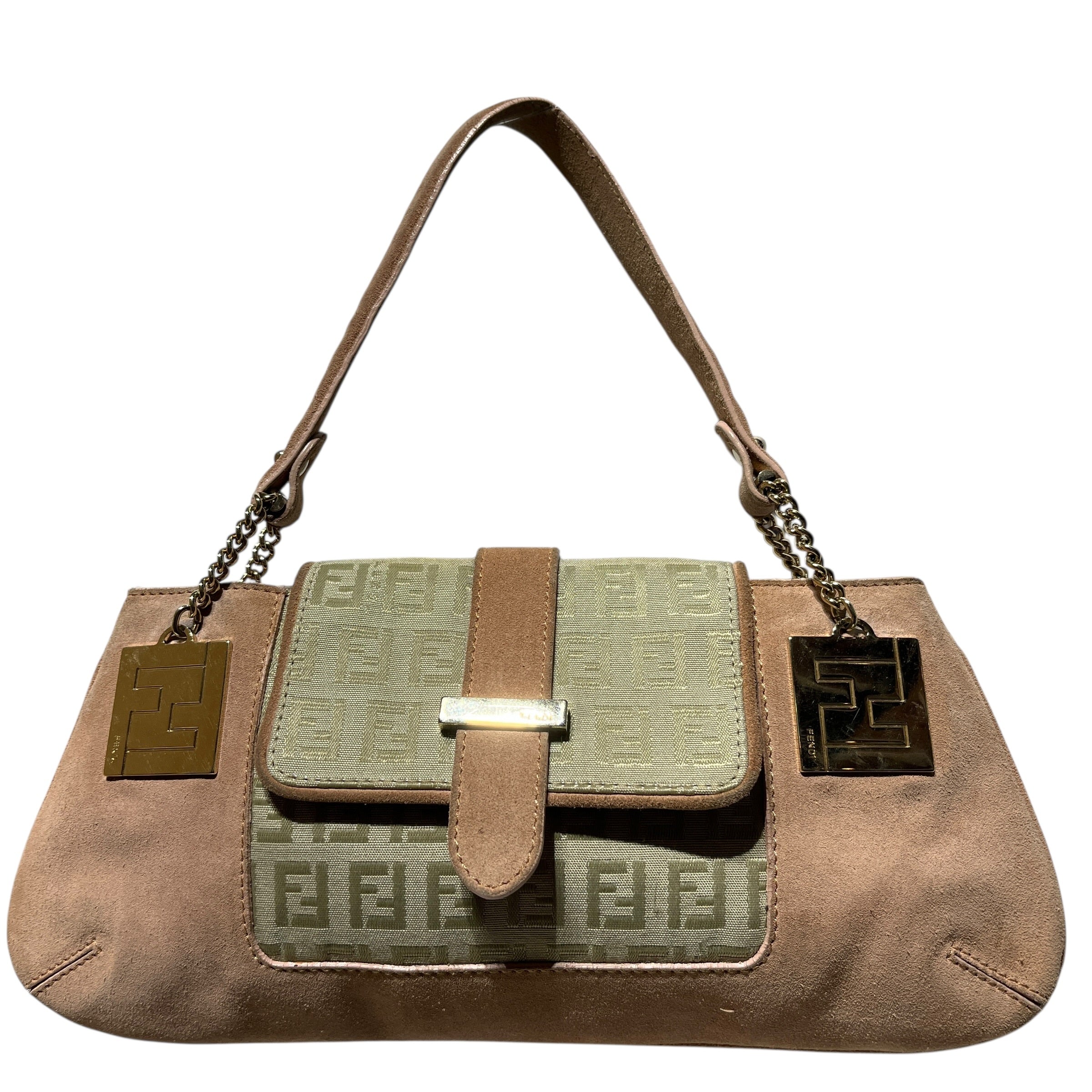 FENDI/Hand Bag/Suede/PNK/ZUCCHINO FF view 1