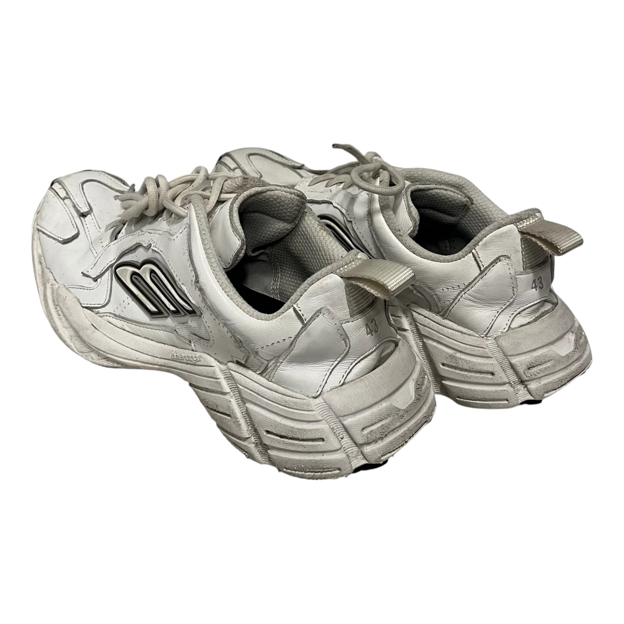 BALENCIAGA/Low-Sneakers/US 10/Cotton/WHT/balenci monday wht sneakers view 2