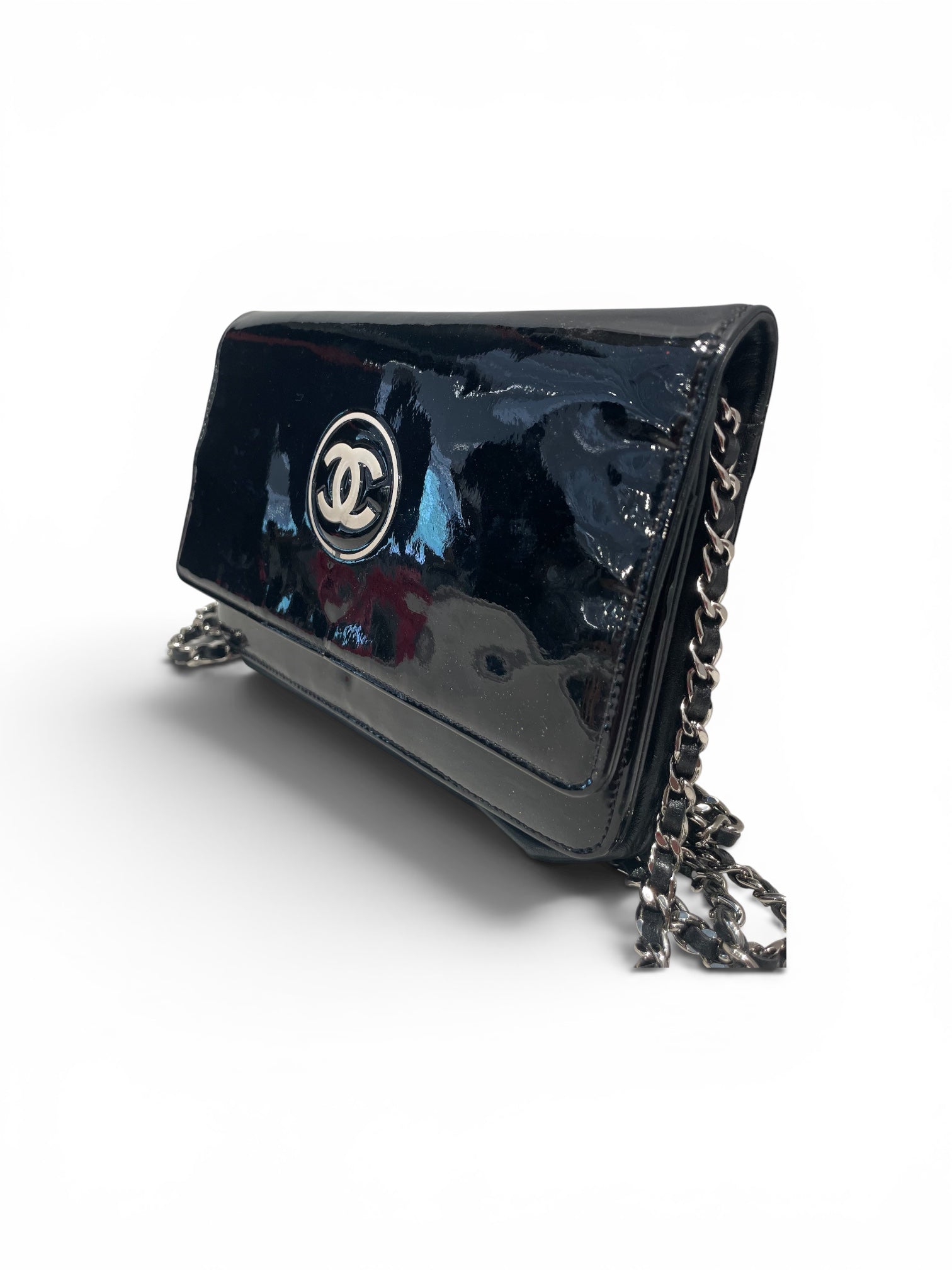 CHANEL/Cross Body Bag/Nylon/BLK/Chanel CC Wallet On Chain view 4