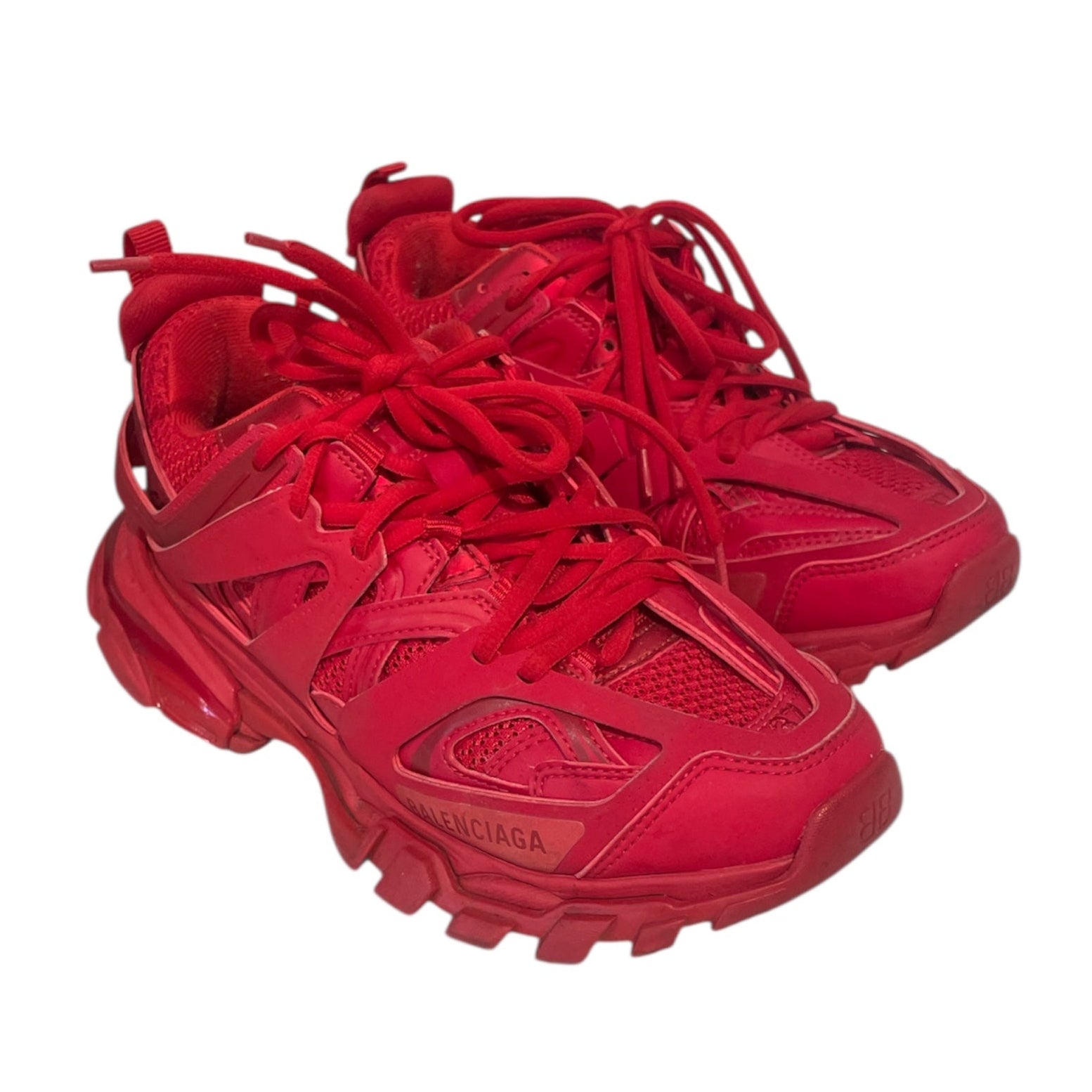 BALENCIAGA/Low-Sneakers/US 7/Cotton/RED/TRACK view 1