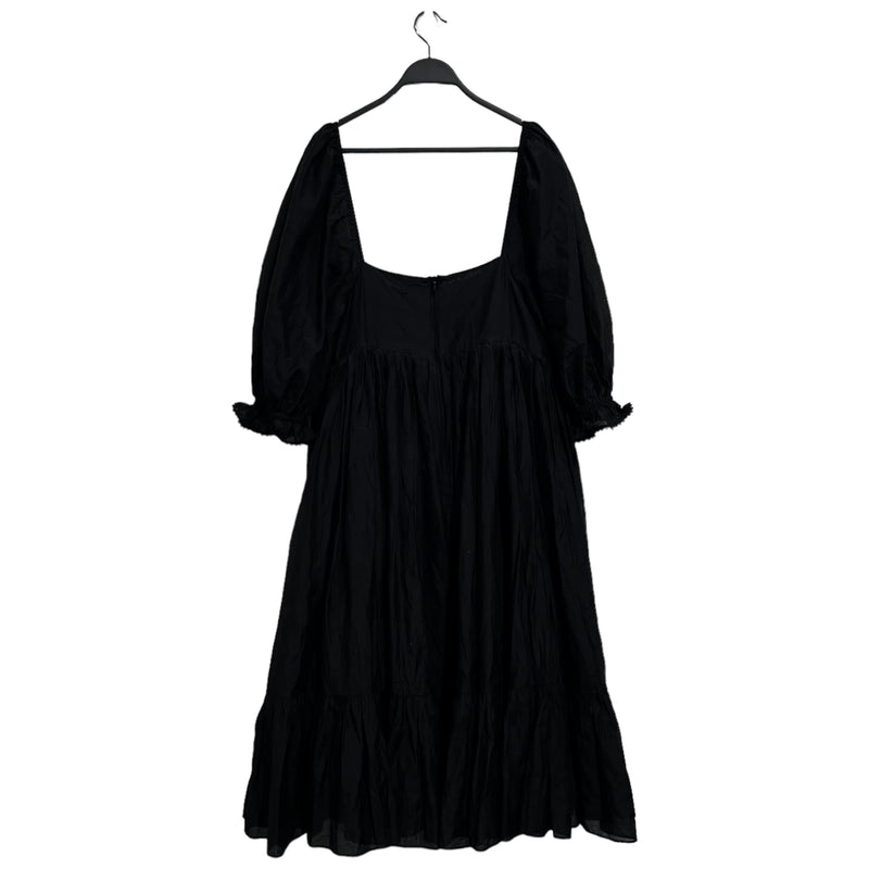 SELKIE/SS Dress/L/Cotton/BLK/THE FRENCH PUFF DRESS