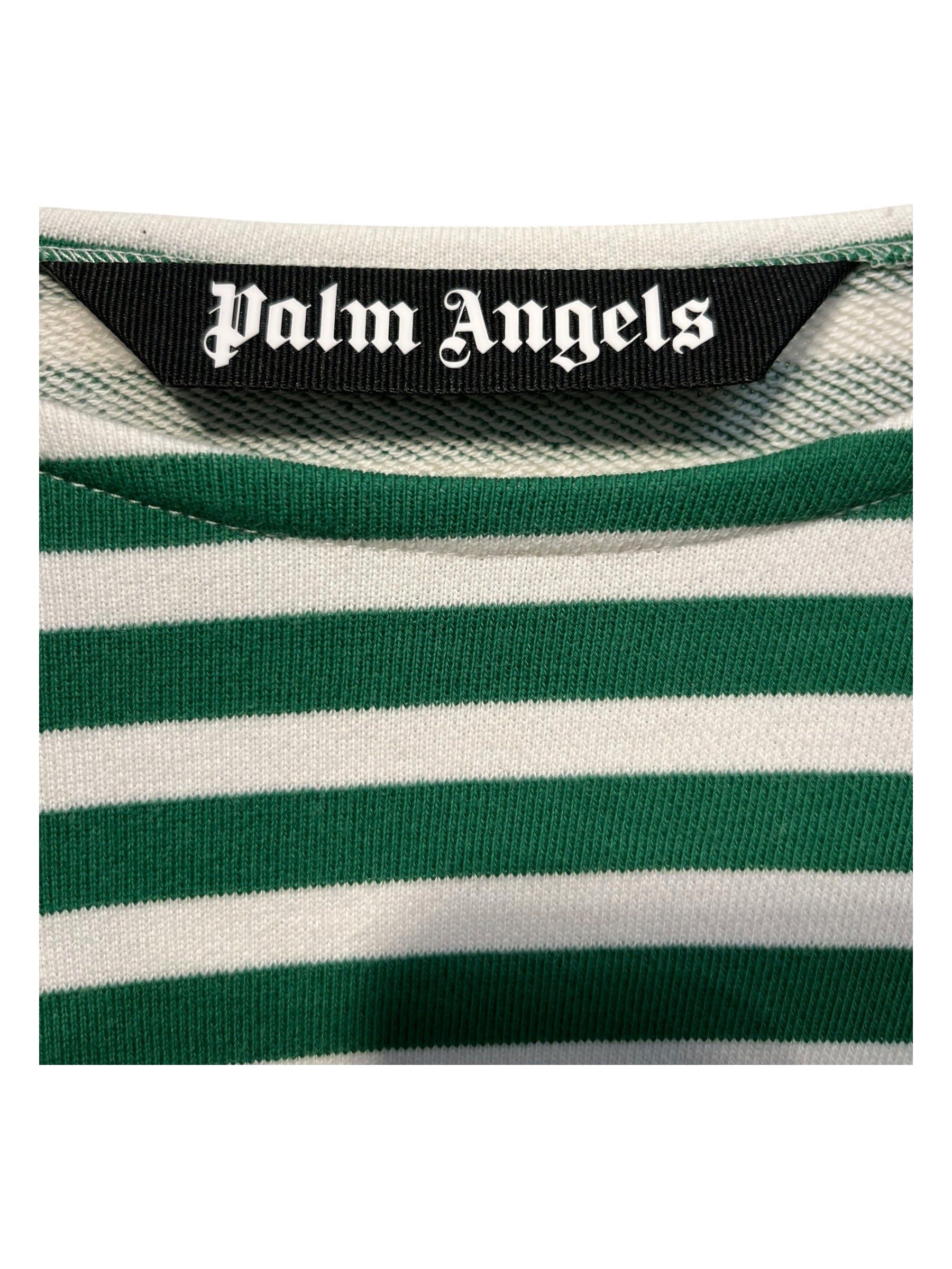 Palm Angels/Sweatshirt/M/Stripe/Cotton/GRN/BEHEADED TEDDY view 3