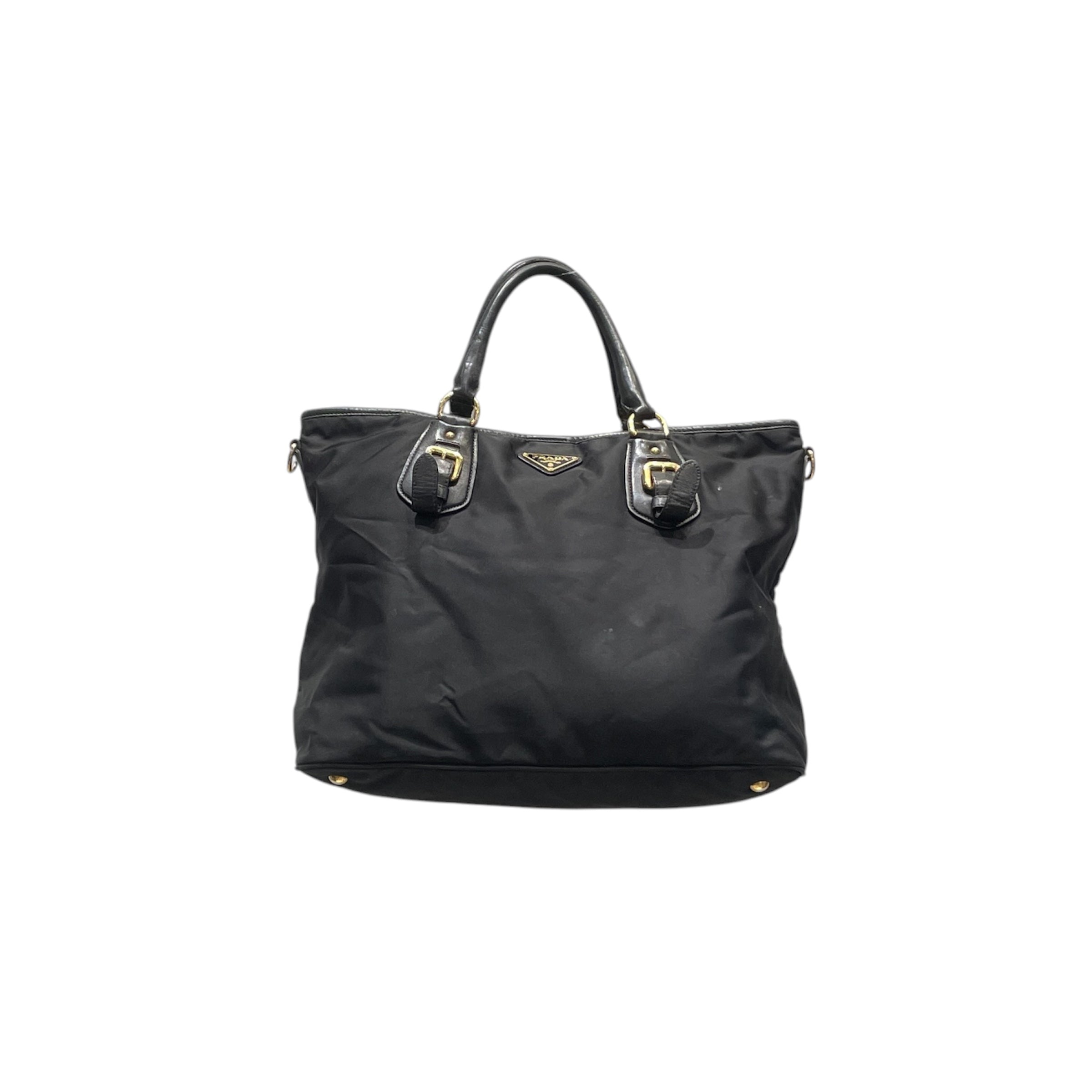 PRADA/Hand Bag/Nylon/BLK/prada tote view 1
