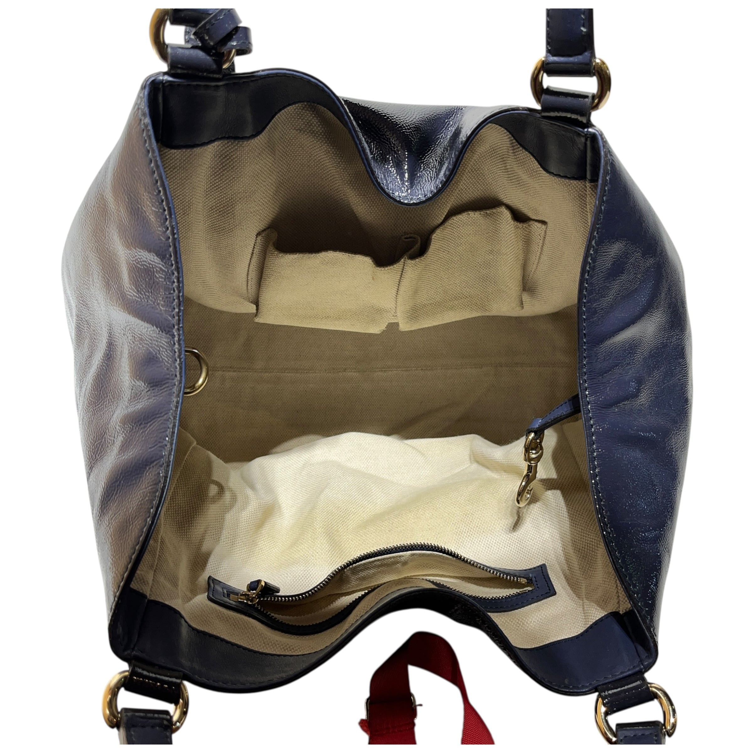 GUCCI/Hand Bag/Leather/NVY/PATENT LEATHER/ SOHO view 7