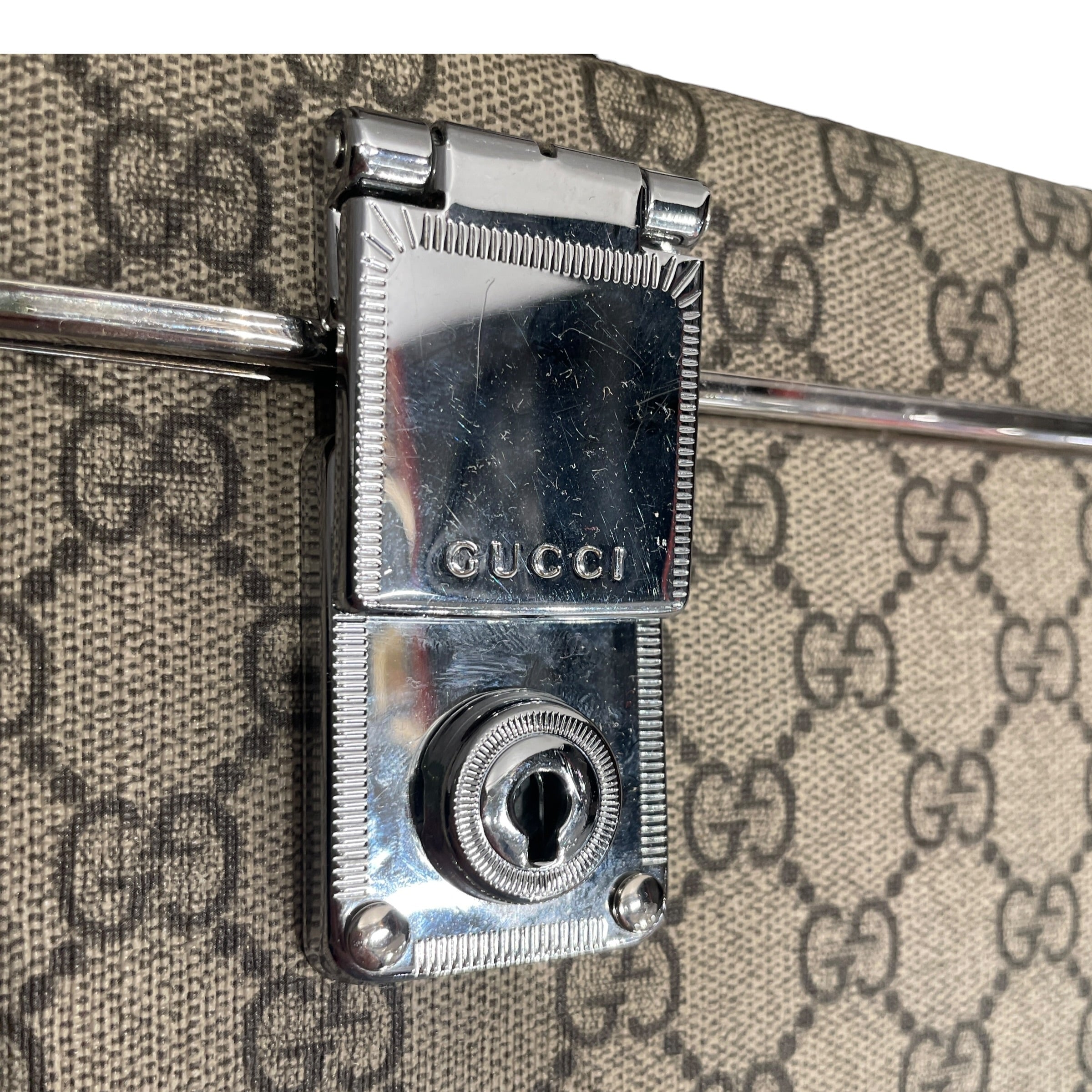 GUCCI/Hand Bag/Monogram/Leather/BRW/BAMBOO GUCCI GLOBE TROTTER view 4