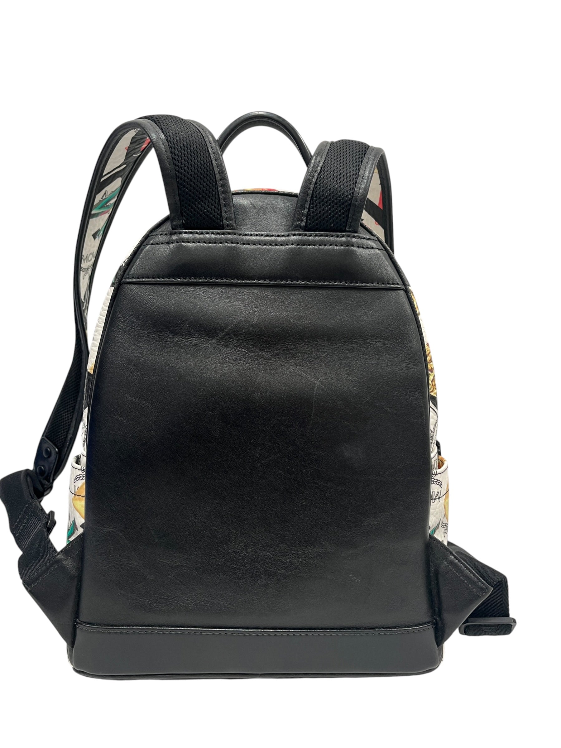 MCM/Backpack/All Over Print/Leather/WHT/ view 3