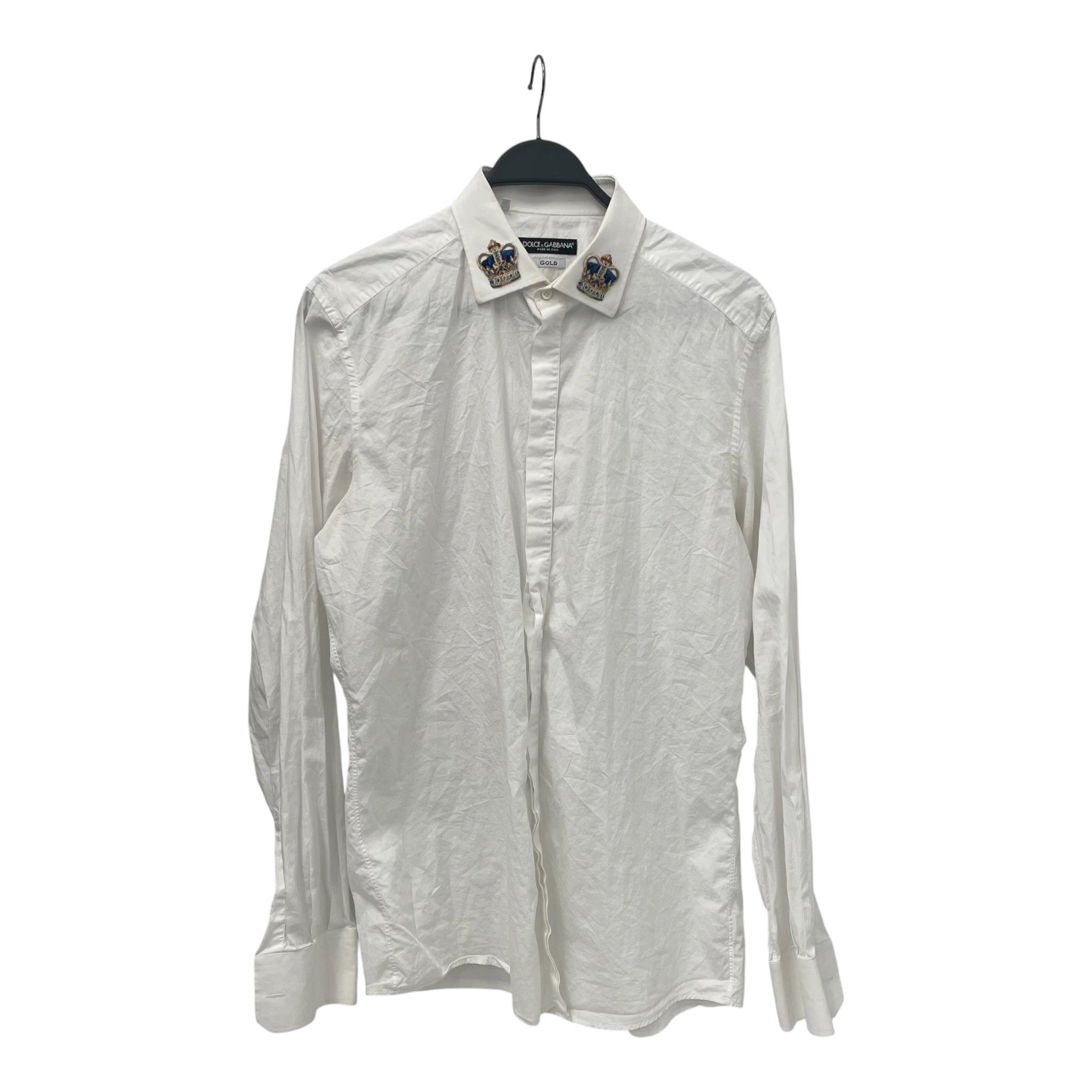 DOLCE&GABBANA/LS Shirt/L/Cotton/WHT/ view 1