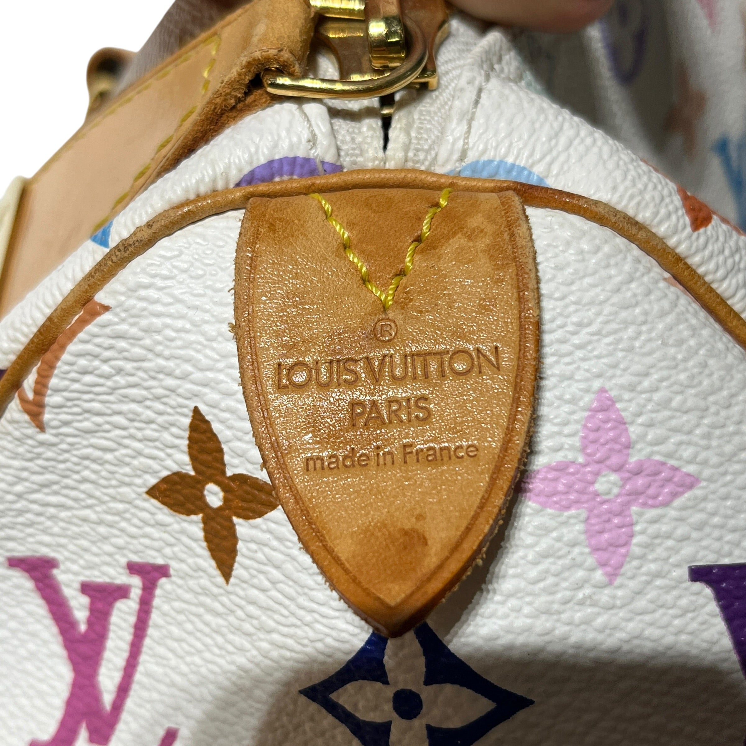 LOUIS VUITTON/Luggage/Monogram/Leather/WHT/Keepall 45 Takashi Murakami view 5