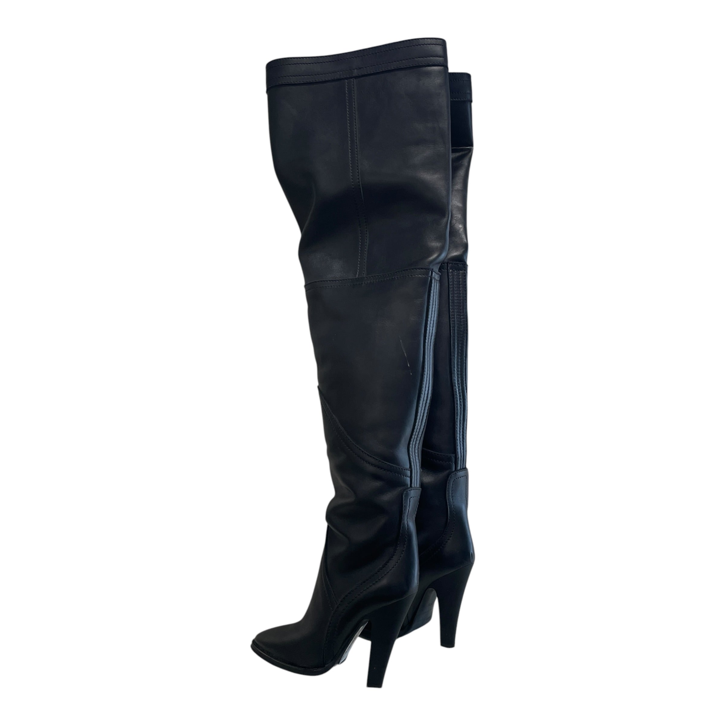 SAINT LAURENT/Boots/US 6/Leather/BLK/LOU LEATHER BOOTS view 2