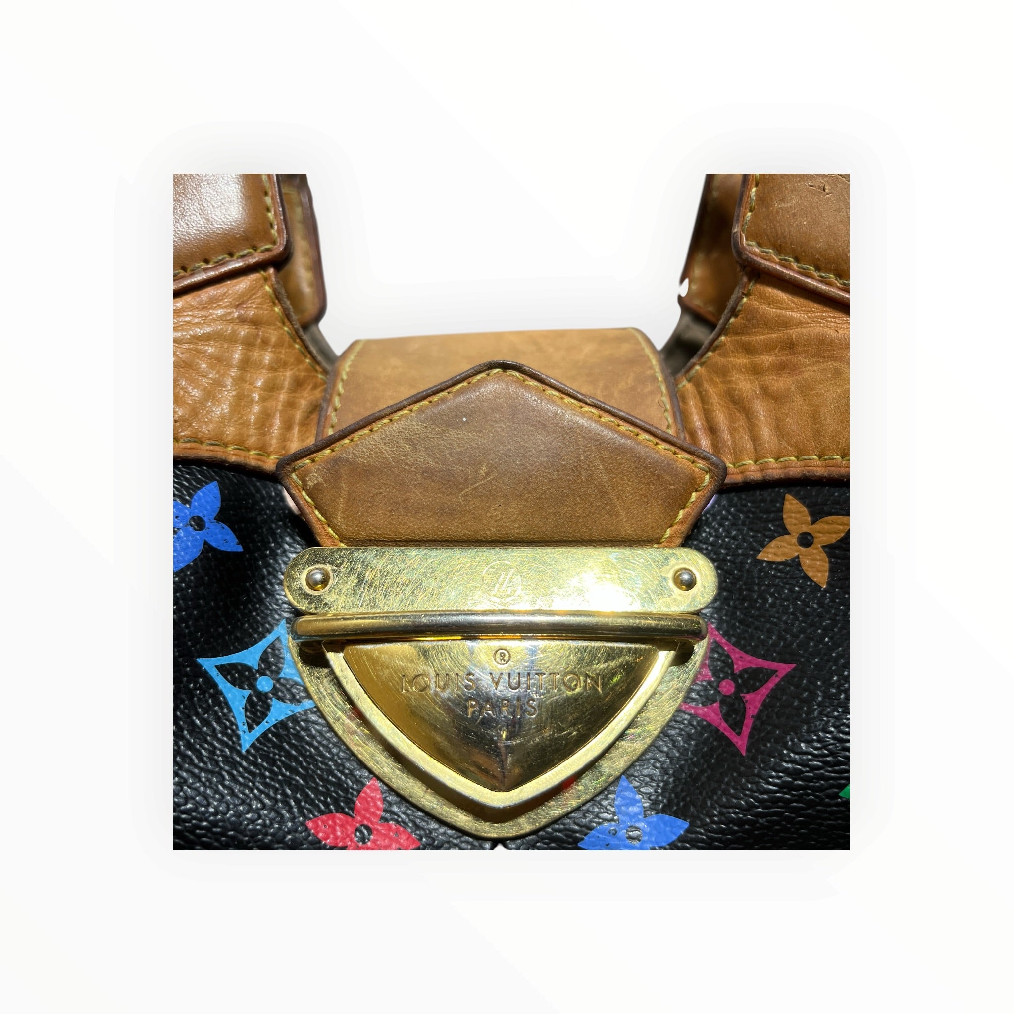LOUIS VUITTON/Hand Bag/Monogram/Leather/BLK/Uwsula MM Multicolor view 5