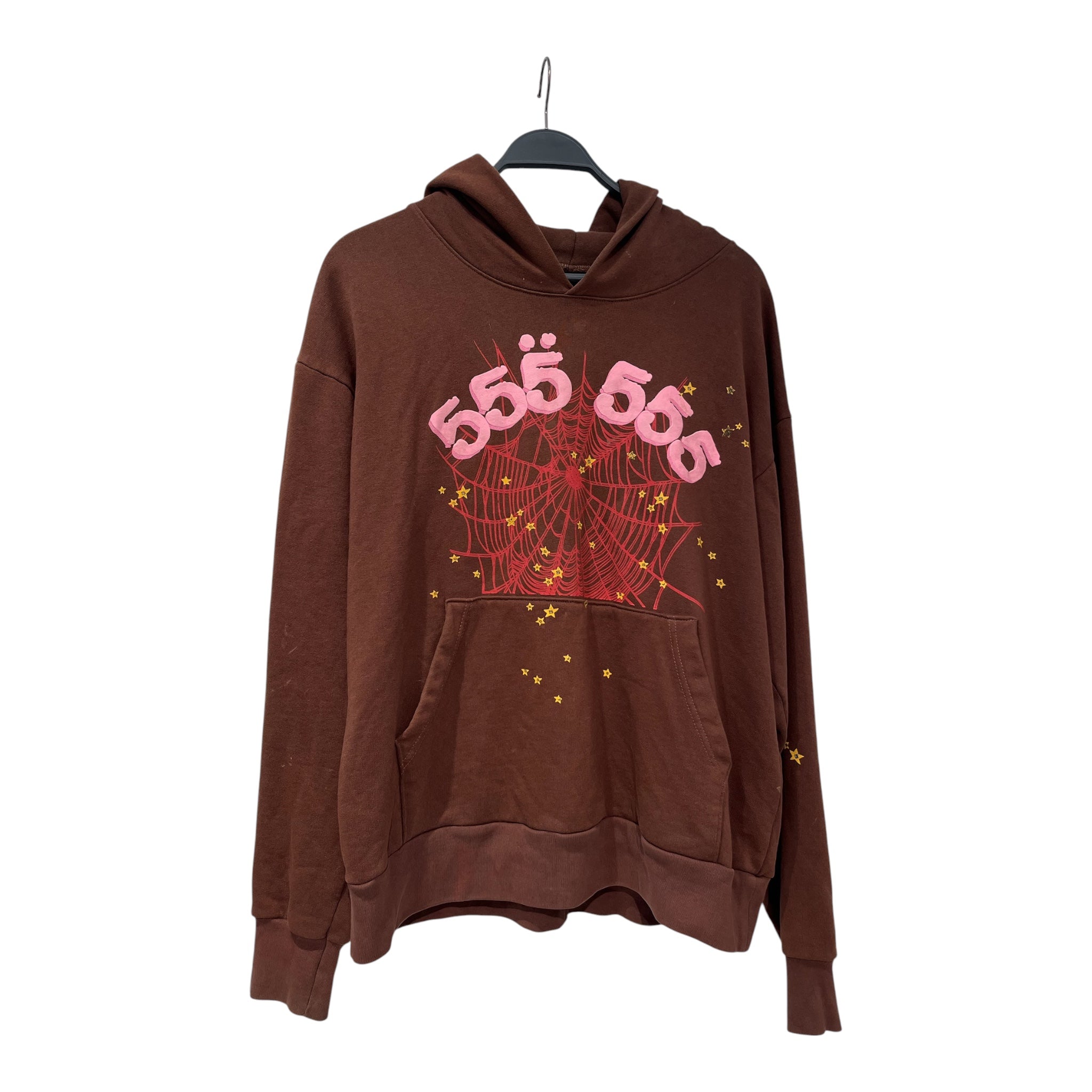 Sp5der/Hoodie/M/Graphic/Cotton/BRW/Pullover/555 555 brwn angel hoodie view 1