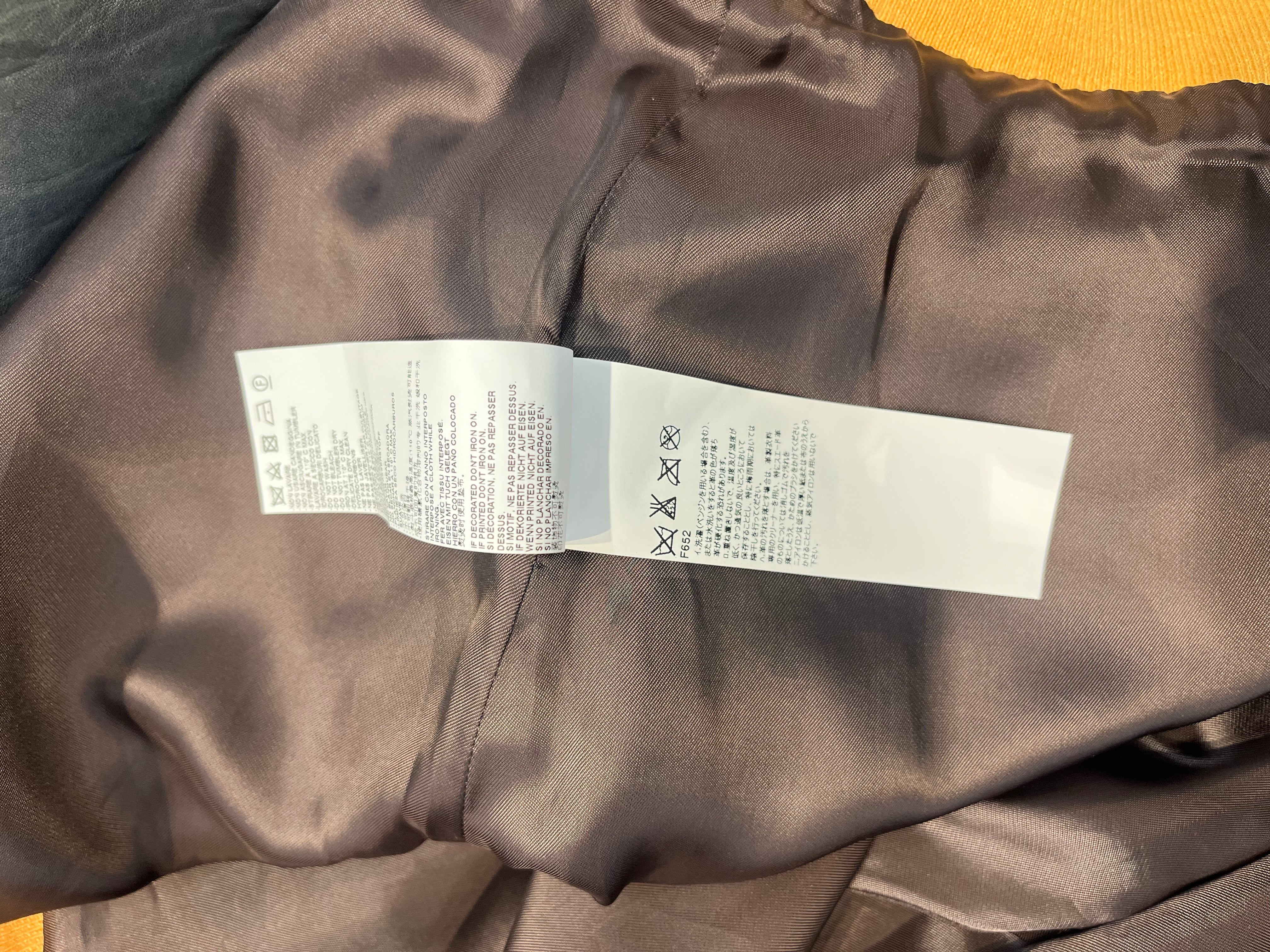Maison Margiela/Jacket/52/BEG/GRAY LEATHER VARSITY Jckt  nwt view 6