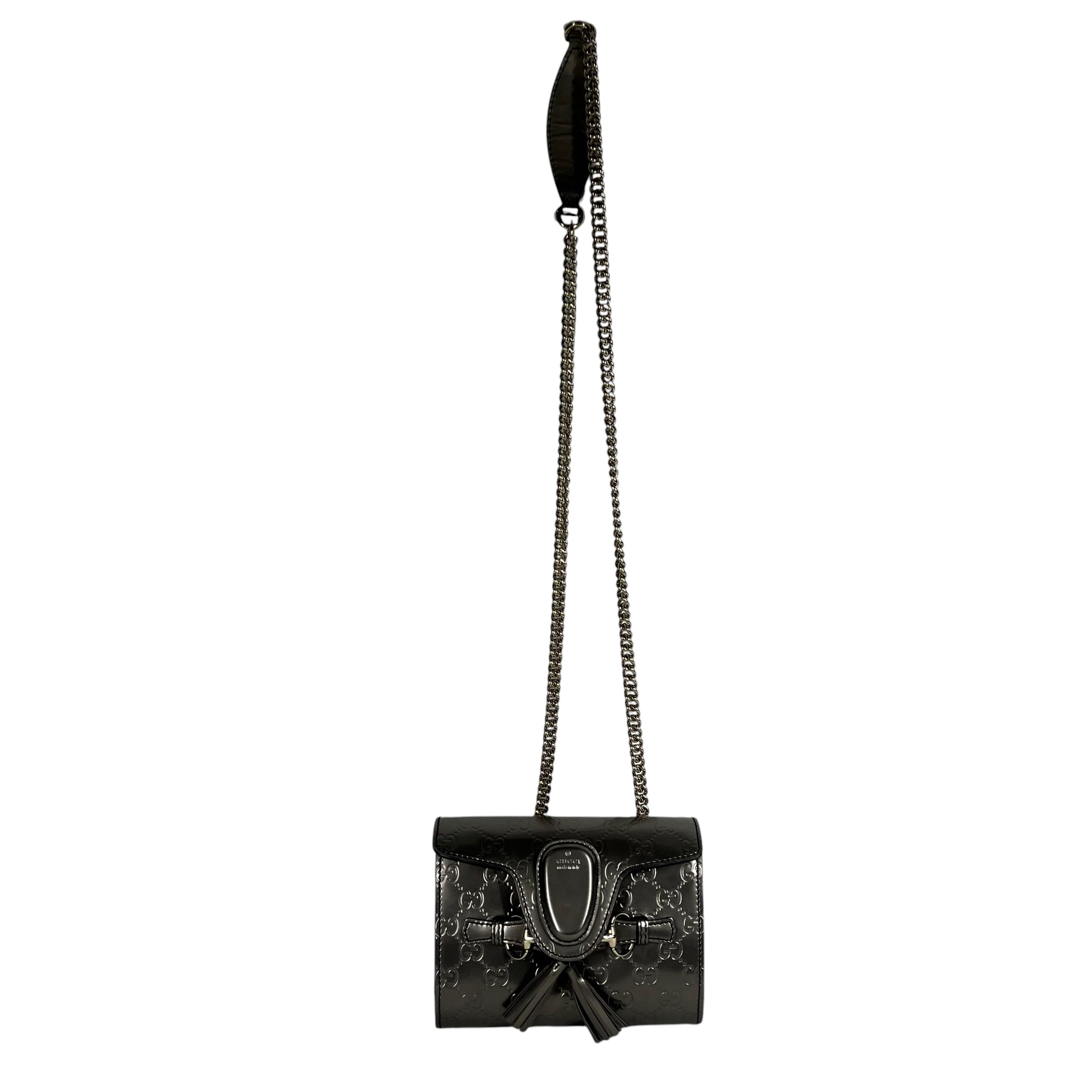 GUCCI/Hand Bag/Leather/SLV/all over print view 1