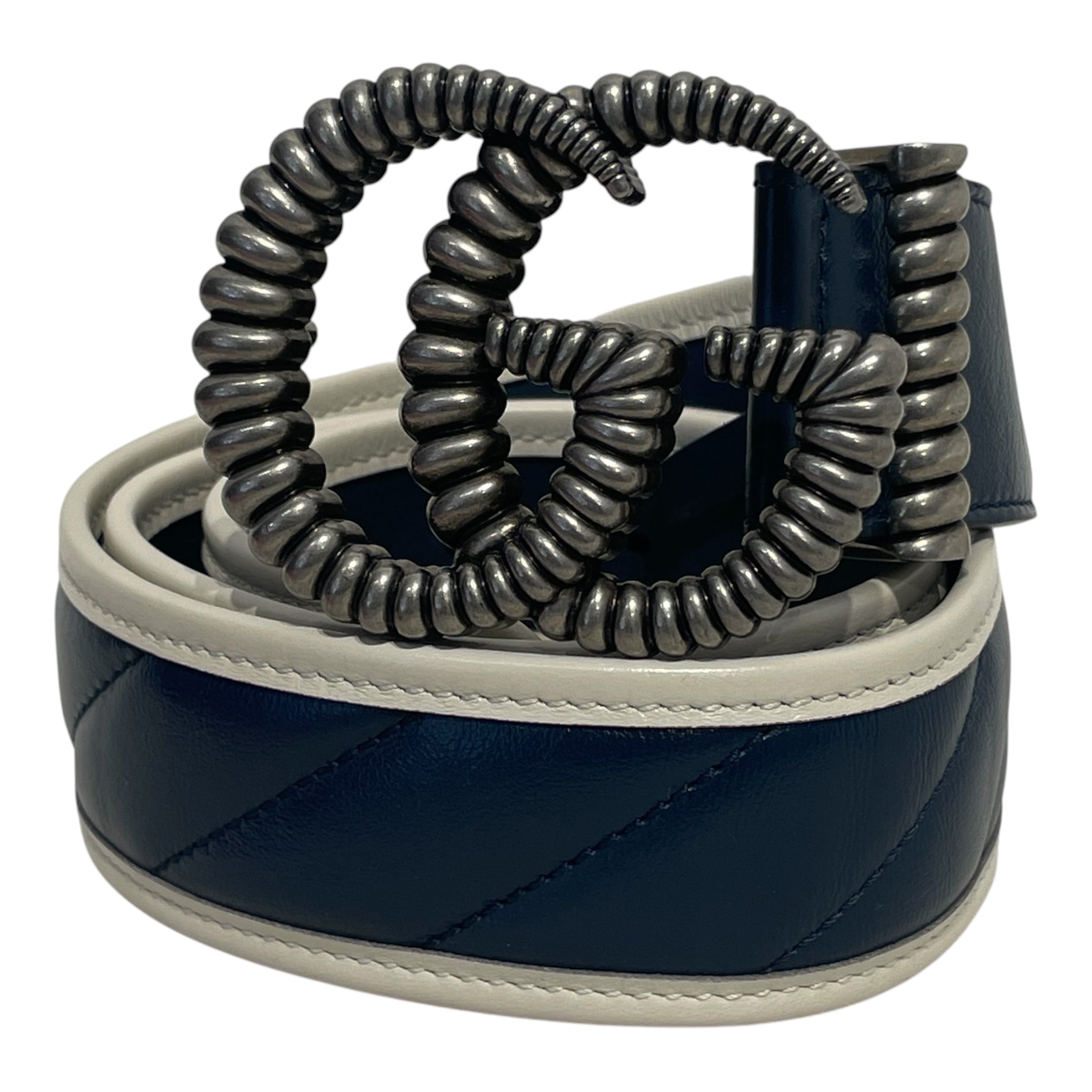 GUCCI/Belt/Leather/NVY/L's/TORCHON DOUBLE G view 1