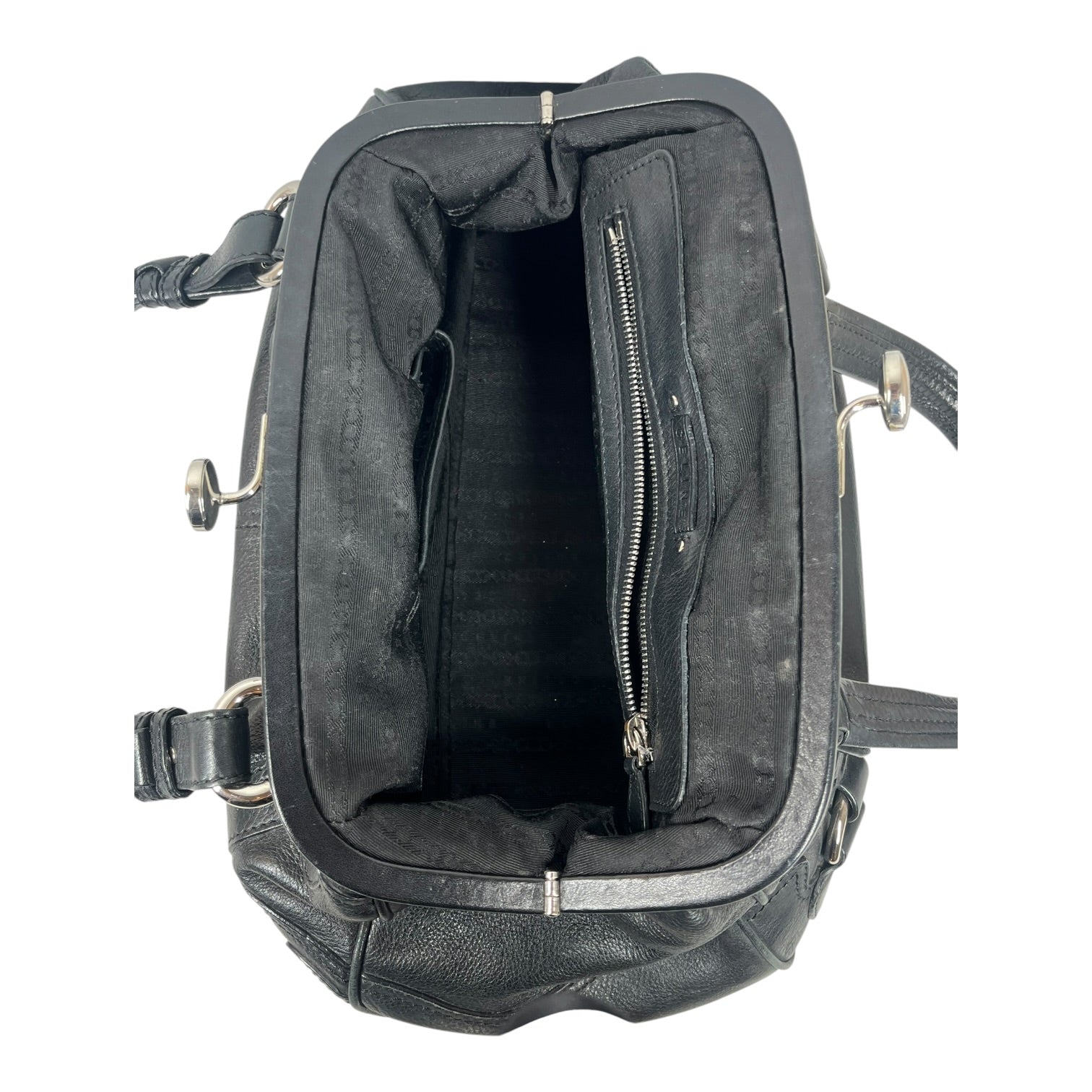 CELINE/Hand Bag/Leather/BLK/Kili kisslock hand bag view 4