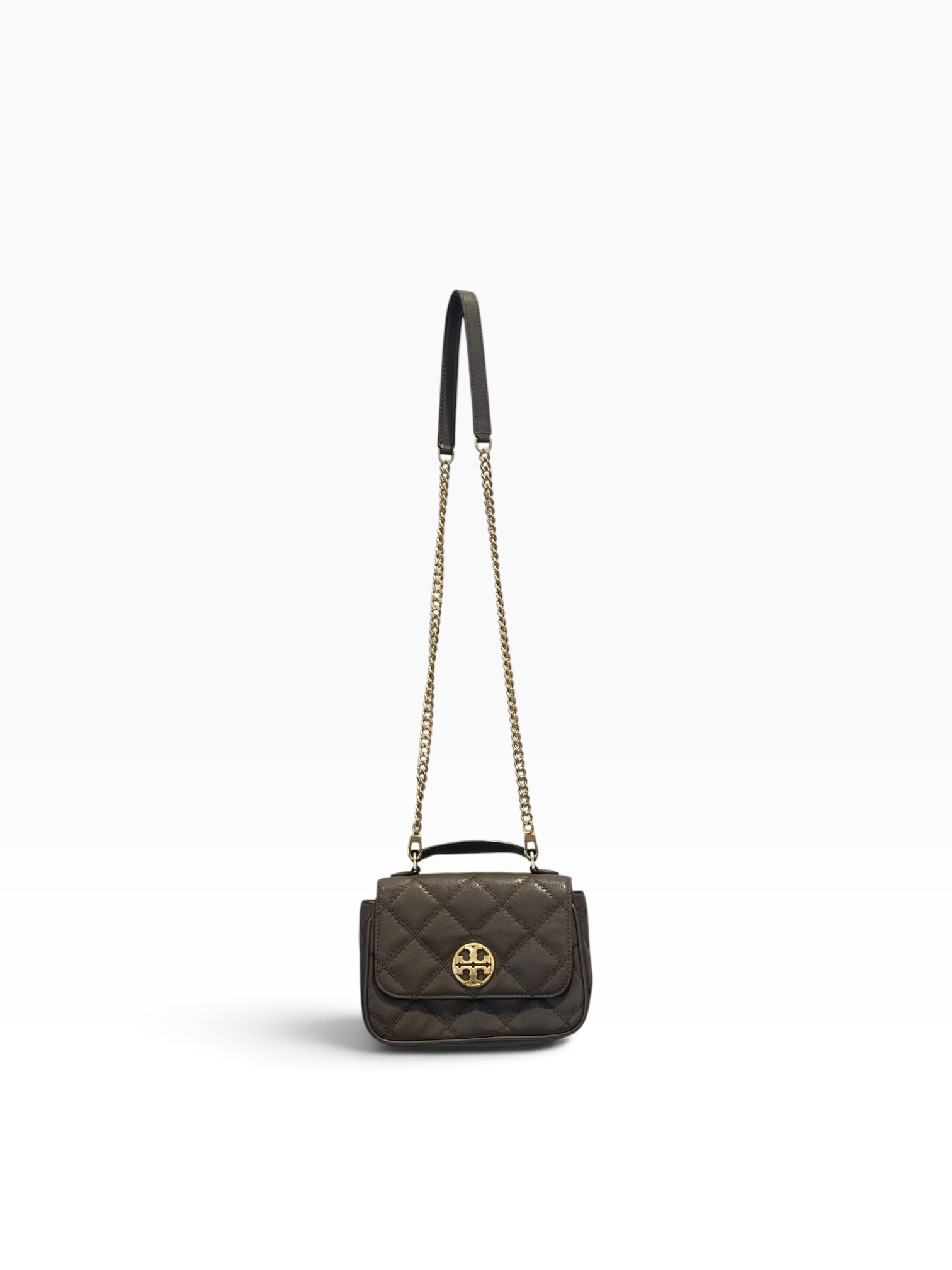 TORY BURCH/Cross Body Bag/Leather/BRW/Tory Burch Mini Willa view 1