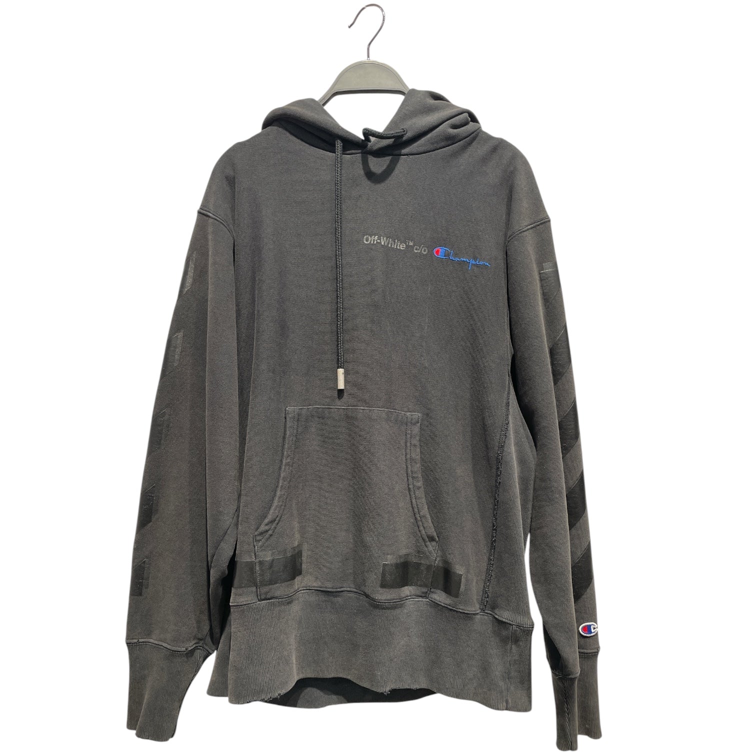 OFF-WHITE/Champion/Hoodie/M/Cotton/BLK/Pullover/Champion view 1