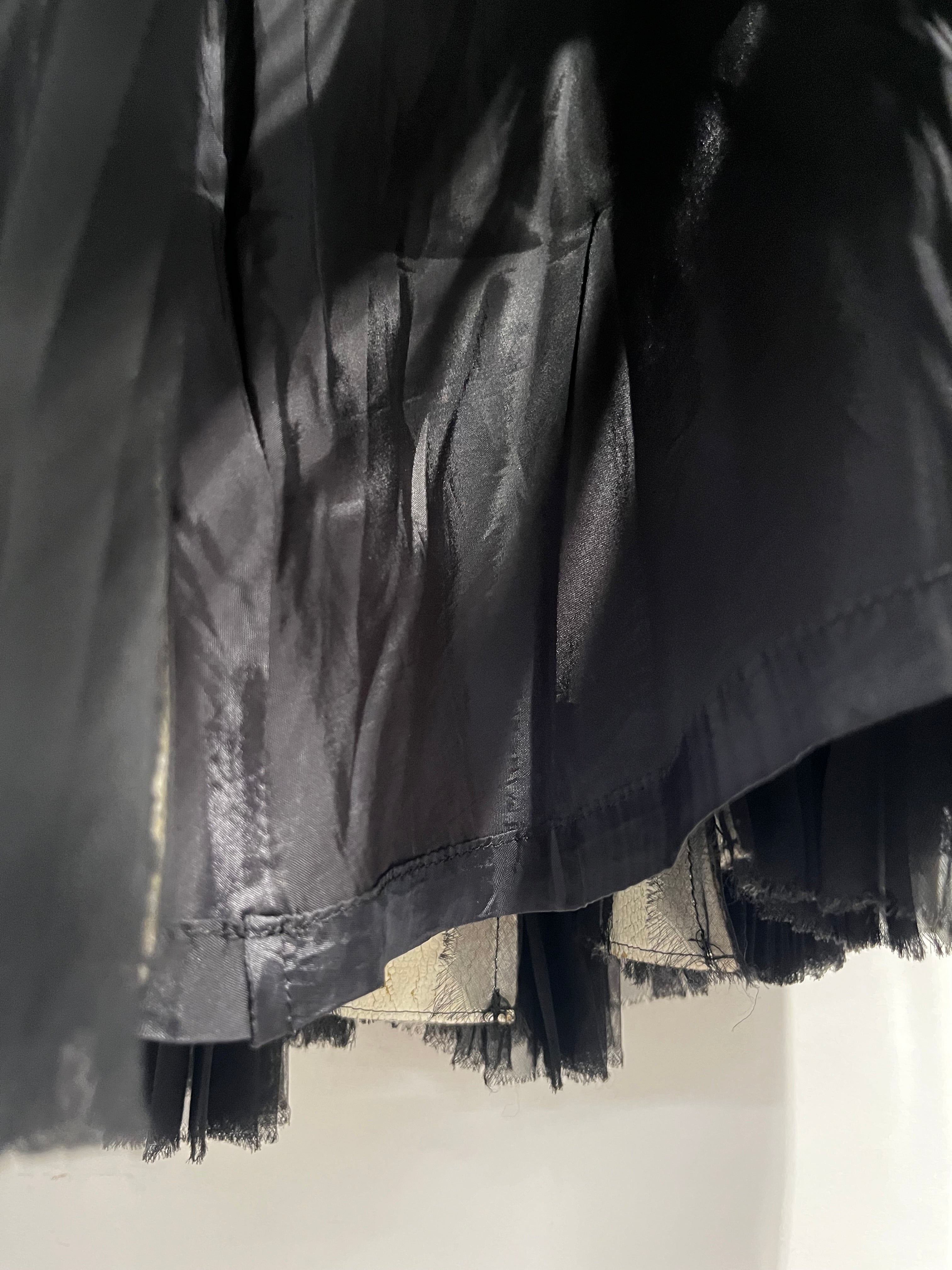 Sacai/Skirt/2/Houndstooth Check/Wool/BLK/SILK PLEAT AND HOUDSTOOTH view 5