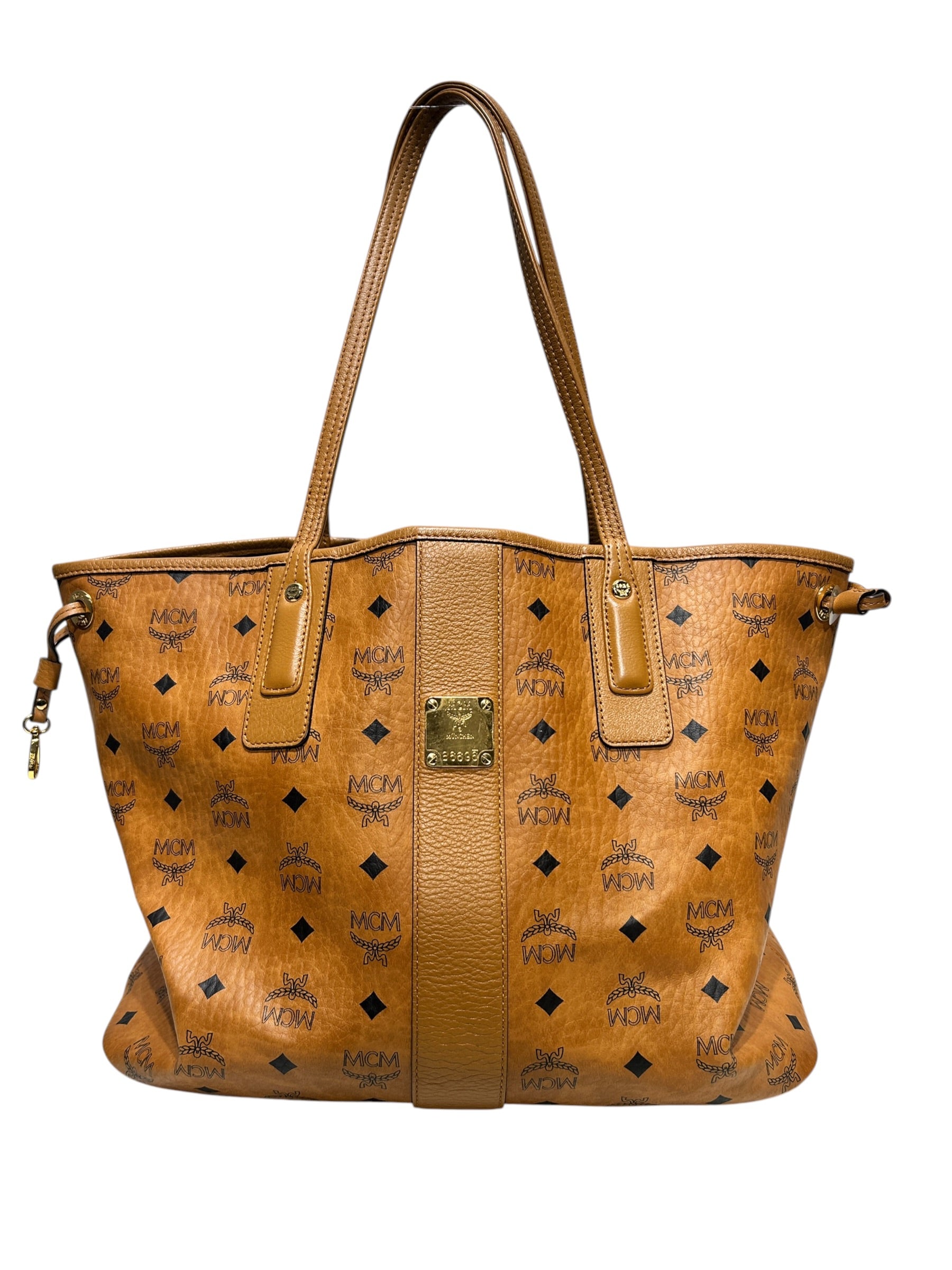 MCM/Tote Bag/Monogram/Hemp/BEG/ view 1