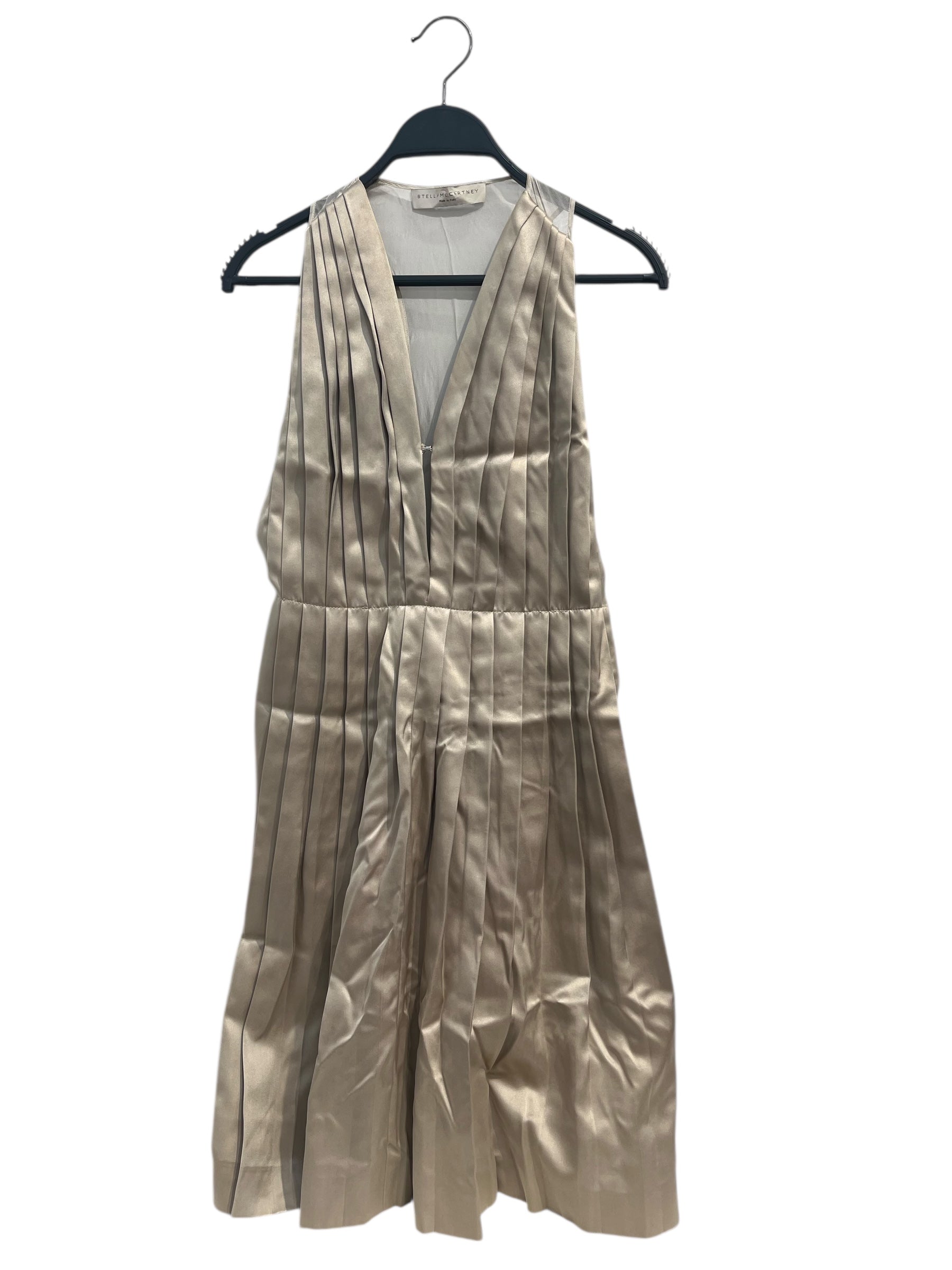 STELLAMcCARTNEY/Dress/40/Silk/CRM/PLEATED MESH TOP DRESS view 1