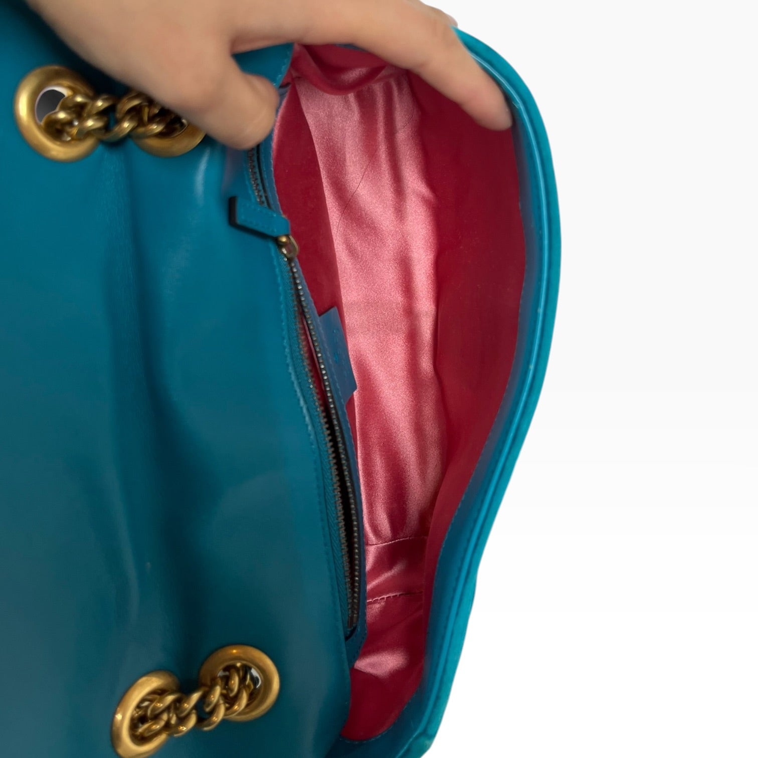 GUCCI/Cross Body Bag/BLU/MARMONT DOUBLE VELVET view 3