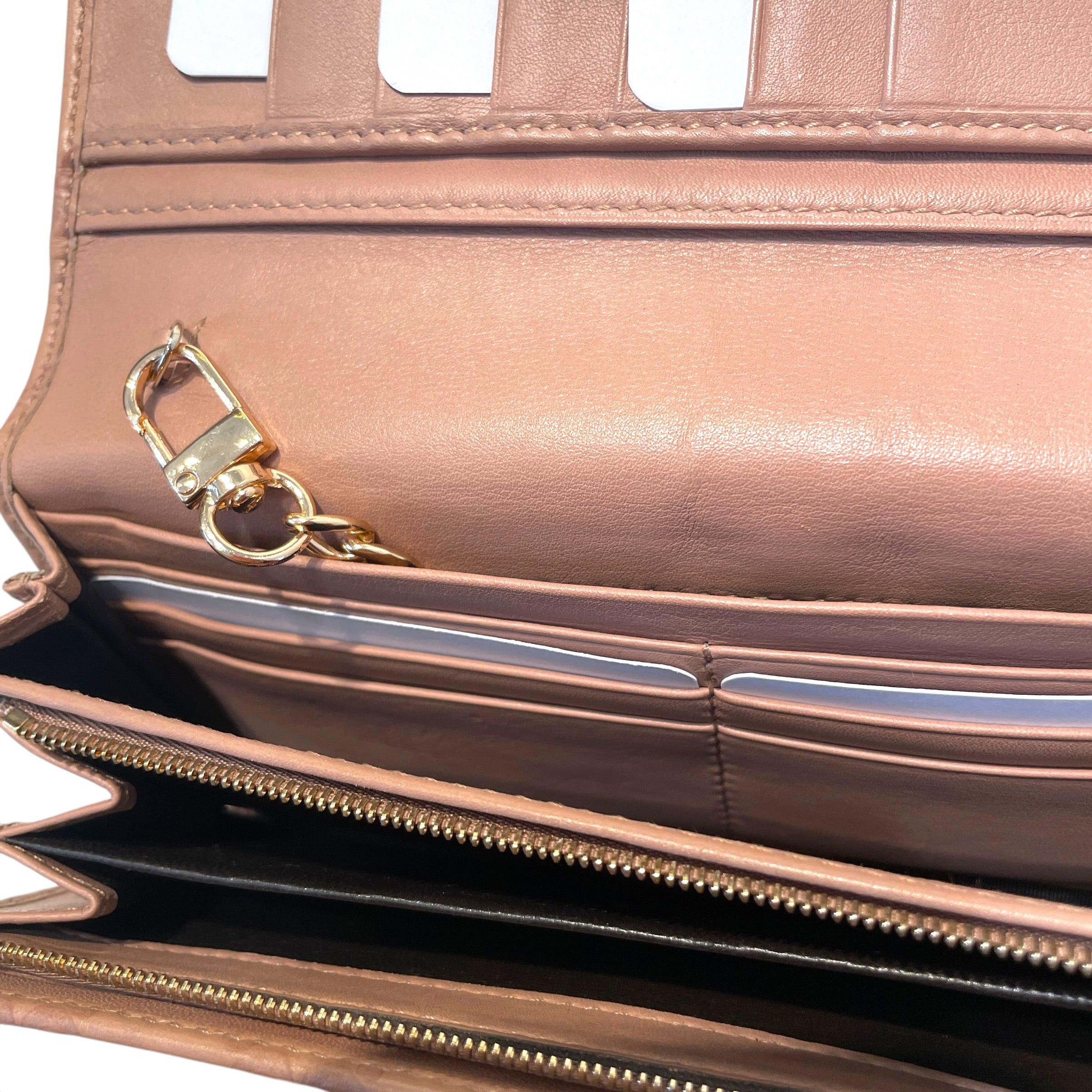 GUCCI/Long Wallet/Monogram/Leather/PNK/L's/Marmot Chain Flap view 4