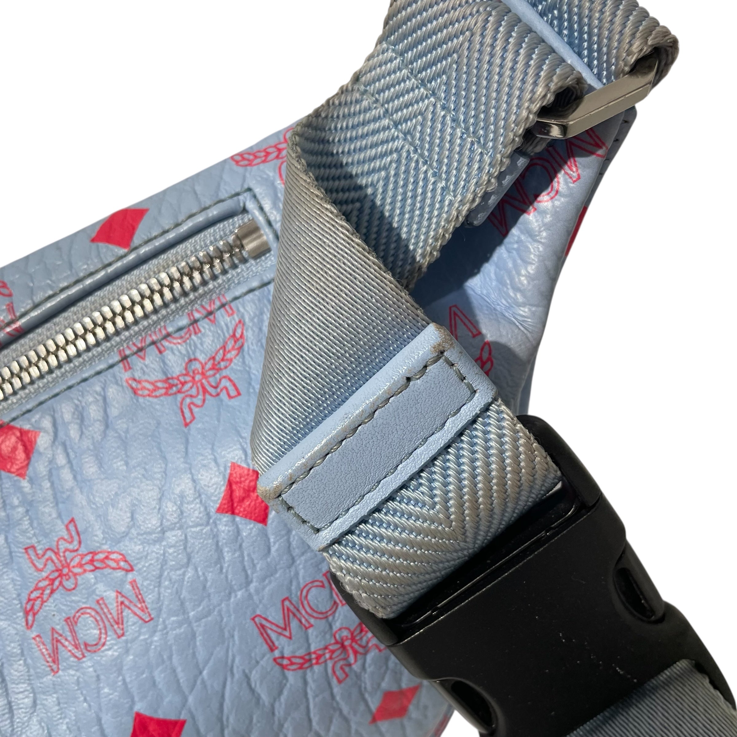 MCM/Fanny Pack/Monogram/Leather/BLU/ view 8