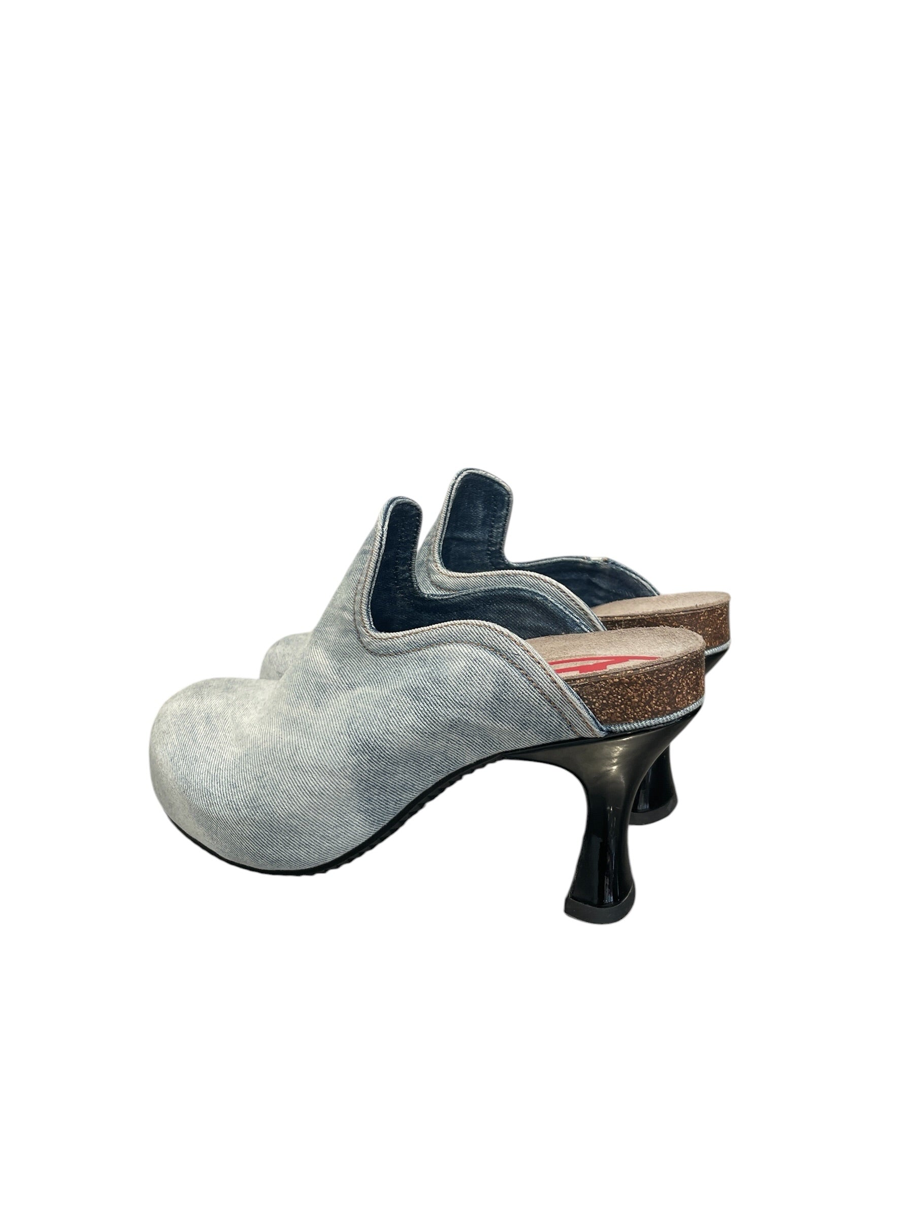 DIESEL/Heels/EU 40/Denim/BLU/Slip-on/DIESEL MULE WOODCHUK HEEL BLUE view 2