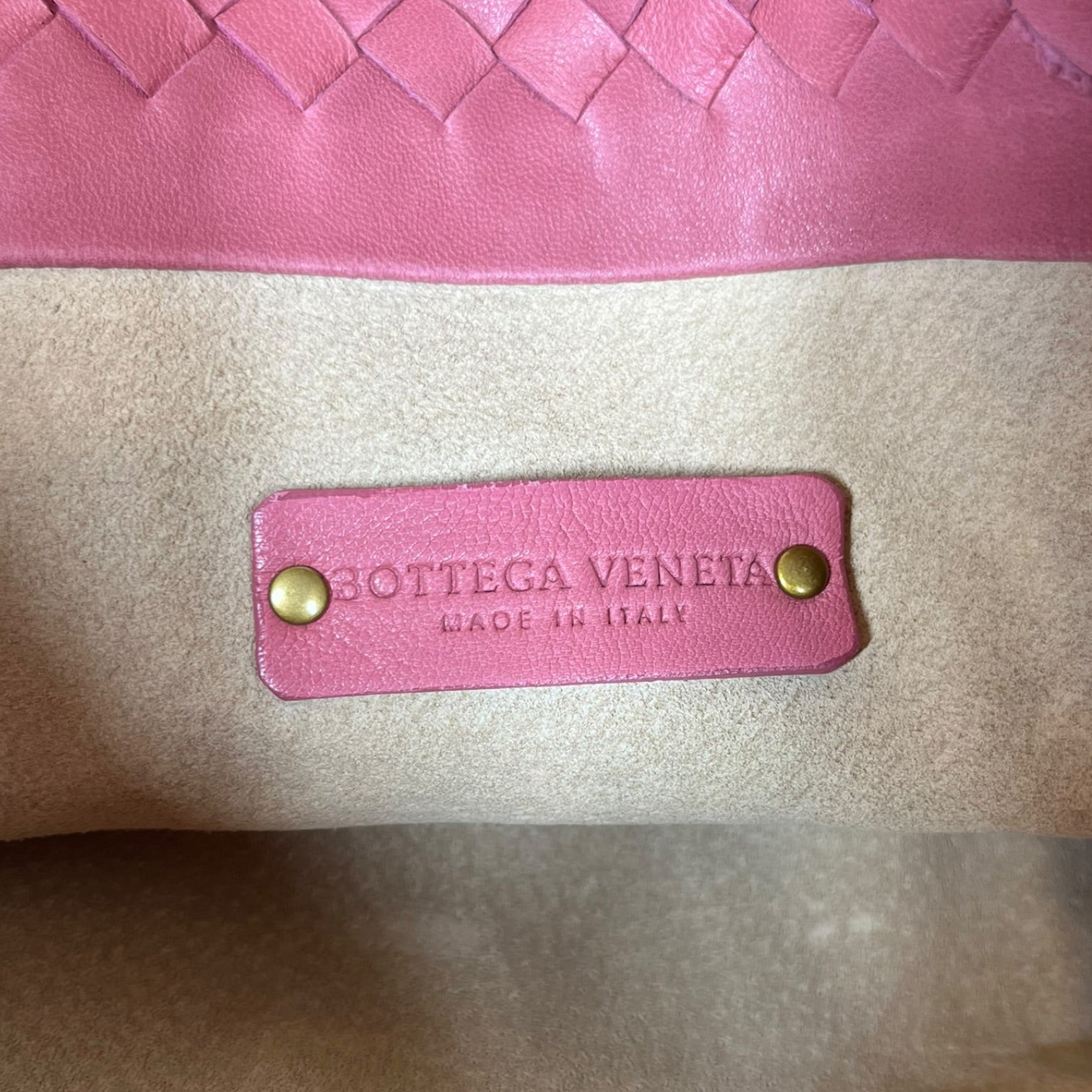 BOTTEGA VENETA/Hand Bag/Leather/PNK/Intrecciato Top Handle Bag view 7