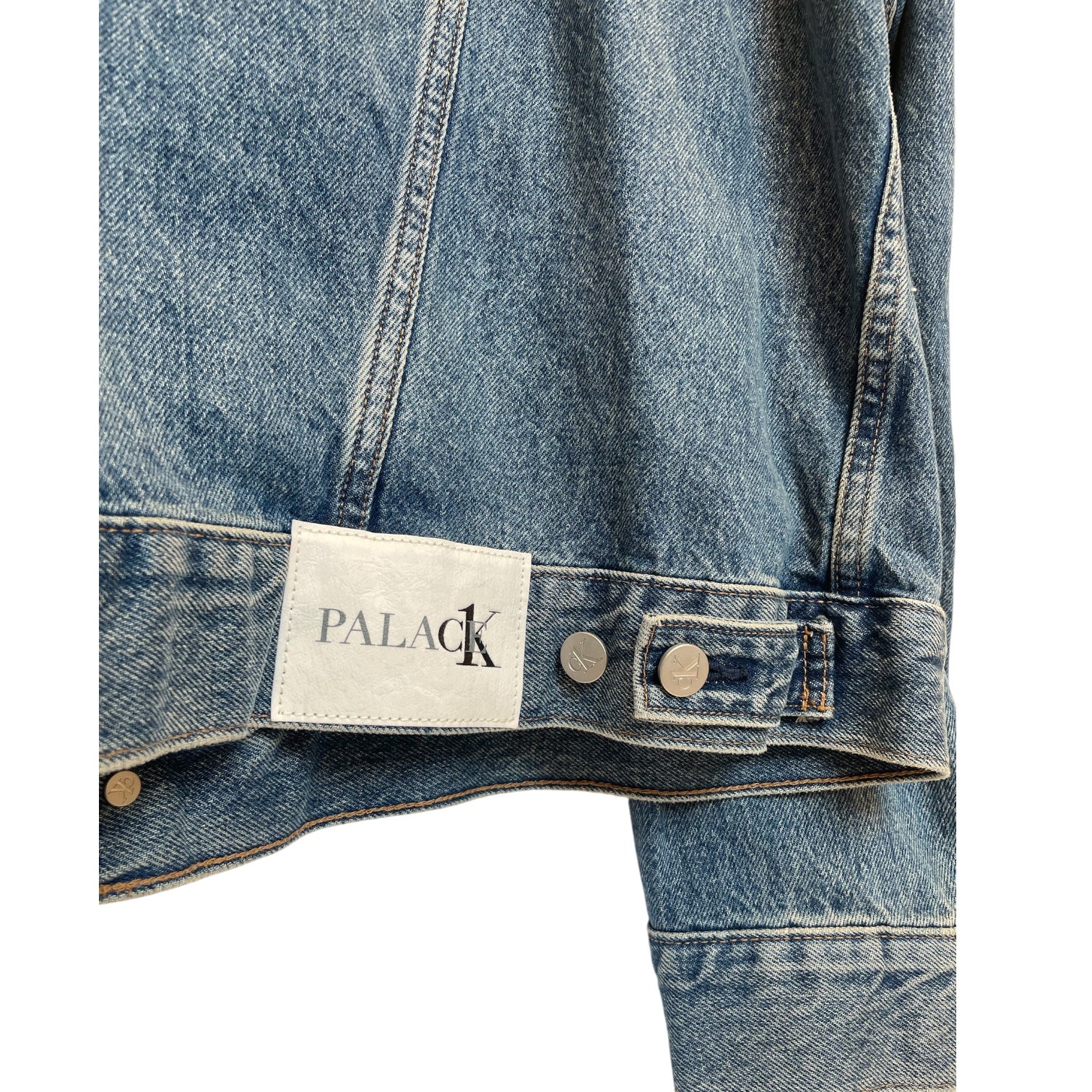 PALACE/Calvin Klein/Denim Jkt/XL/Denim/IDG/silver buttons/wht tag back ri view 3