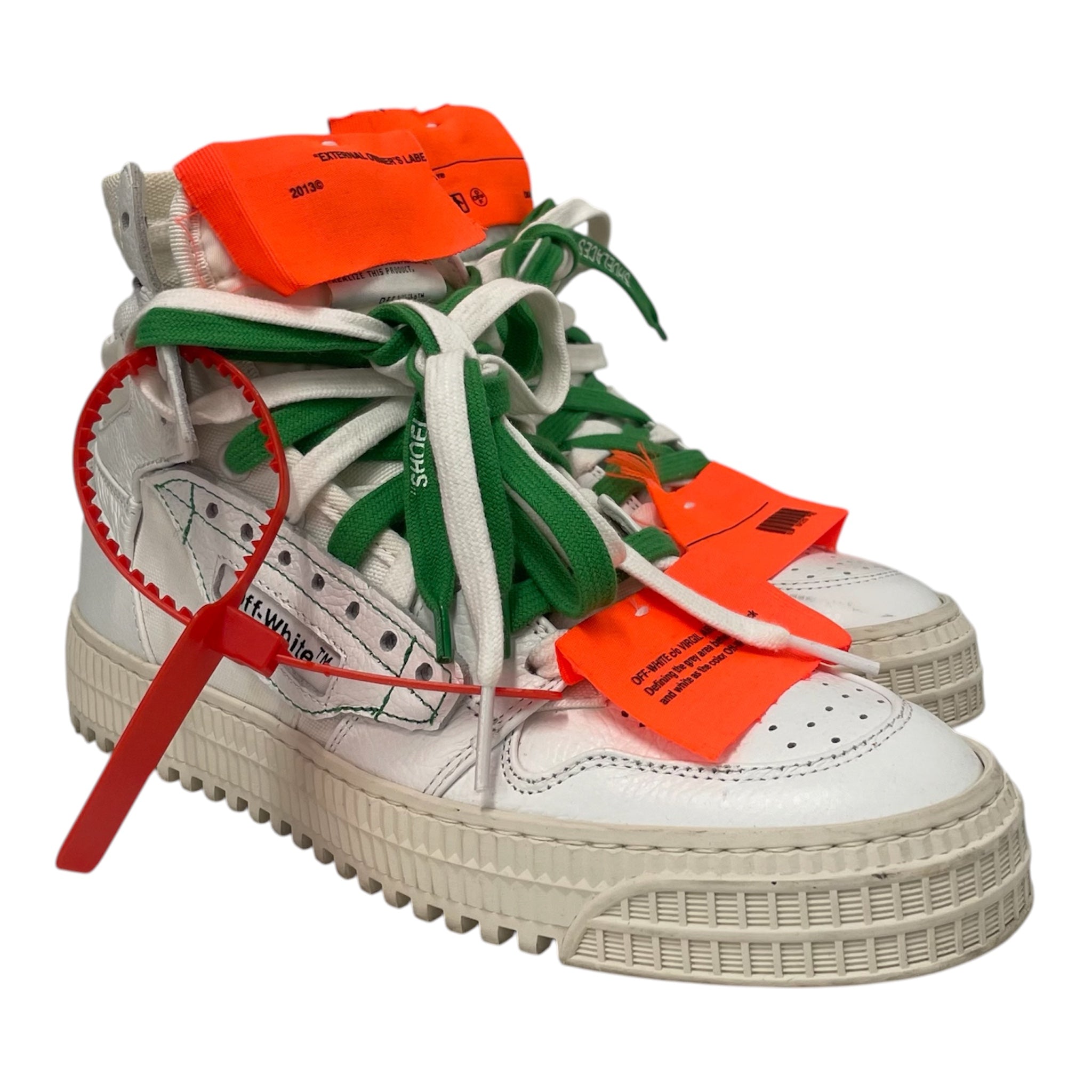 OFF-WHITE/Hi-Sneakers/EU 37/Nylon/WHT/ view 1