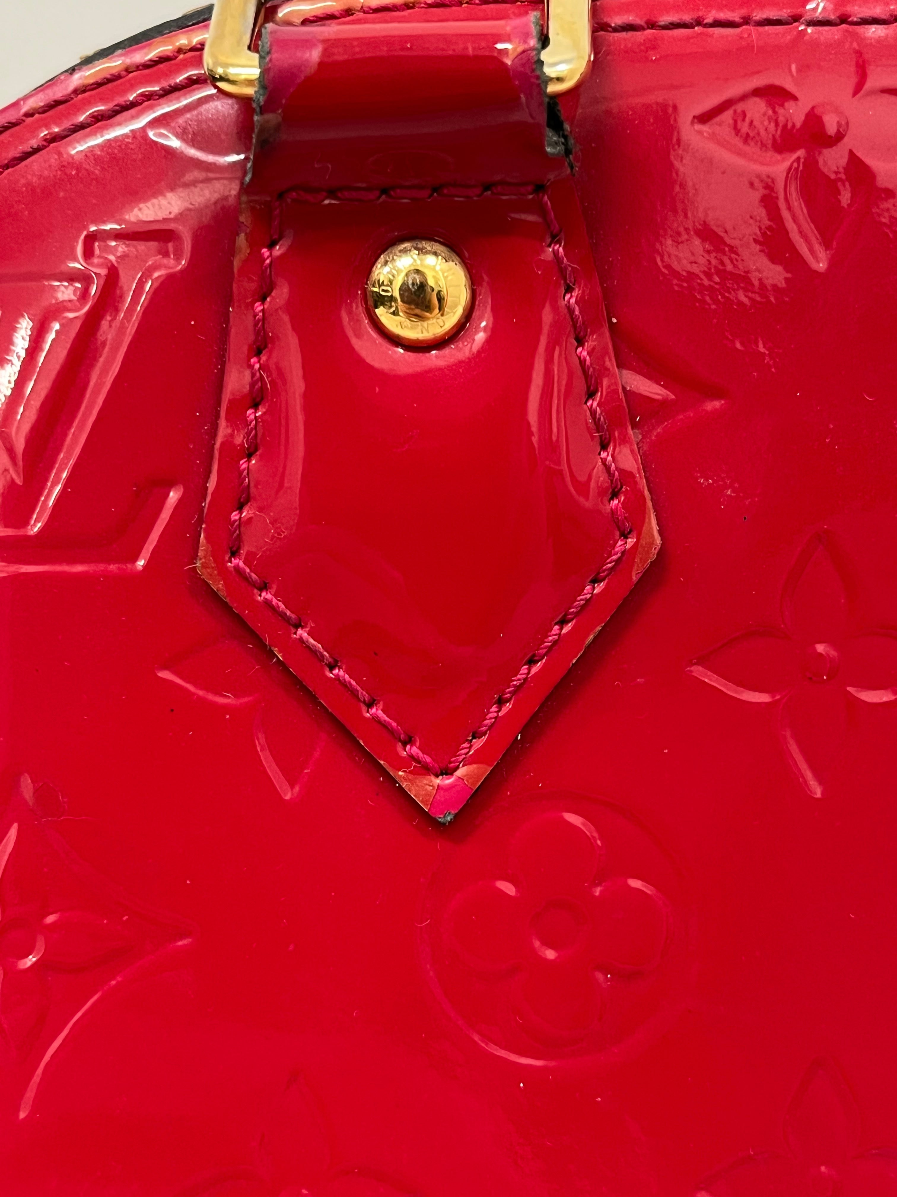 LOUIS VUITTON/Hand Bag/Monogram/Leather/RED/ALMA HAND BAG view 8