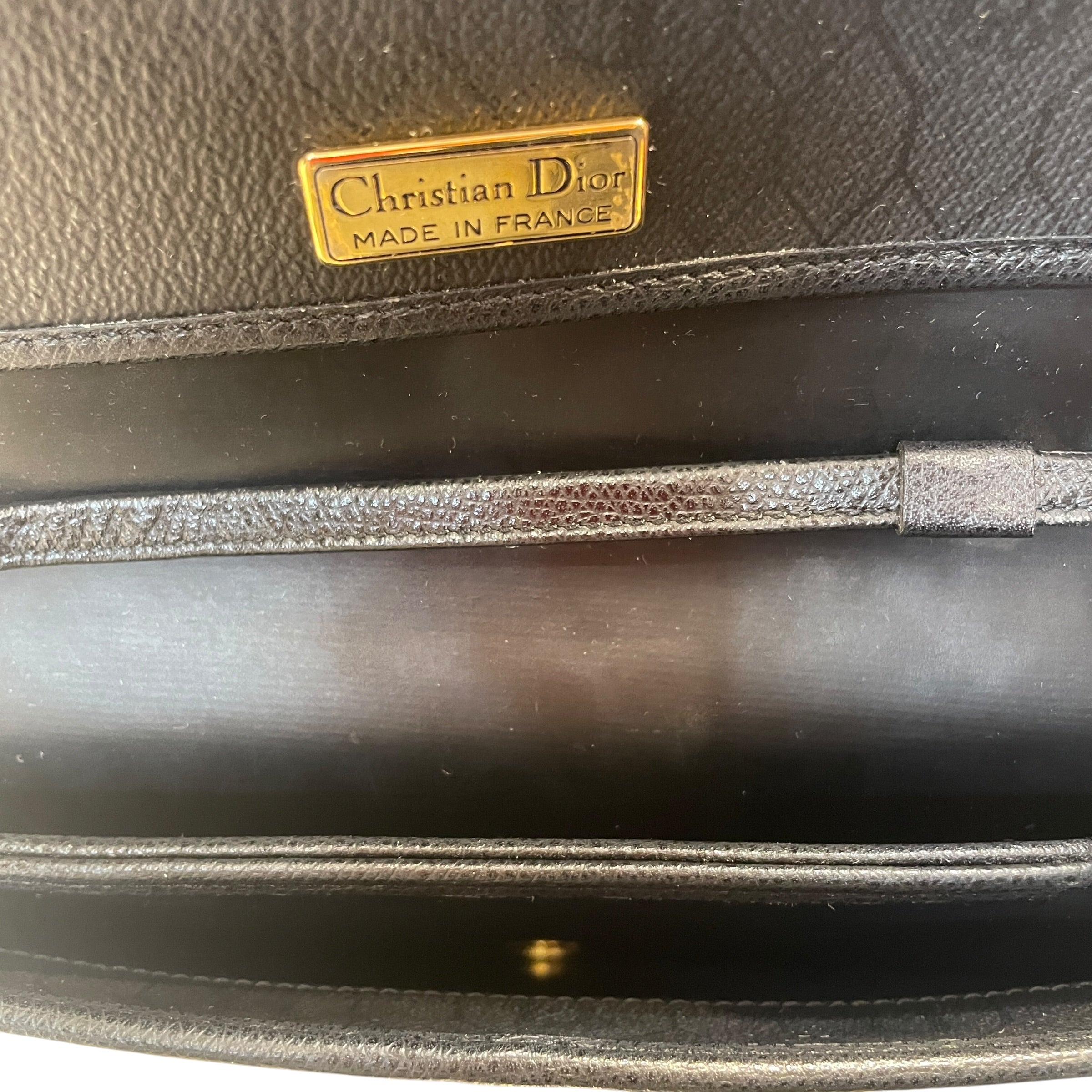 Christian Dior/Cross Body Bag/Leather/BLK/Cross Body view 9
