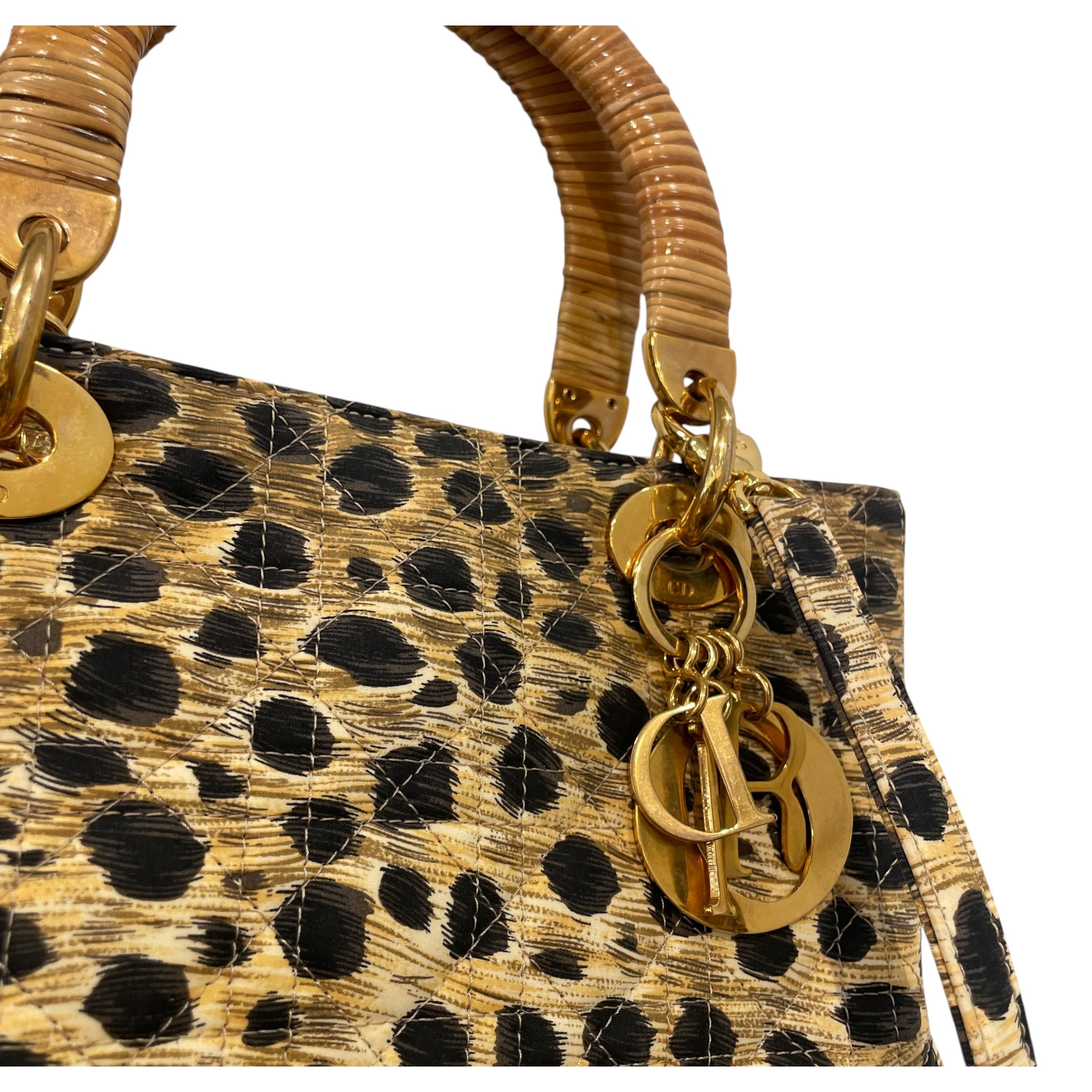 Christian Dior/Hand Bag/Leopard/Silk/BRW/lady dior y7ctb7m view 3