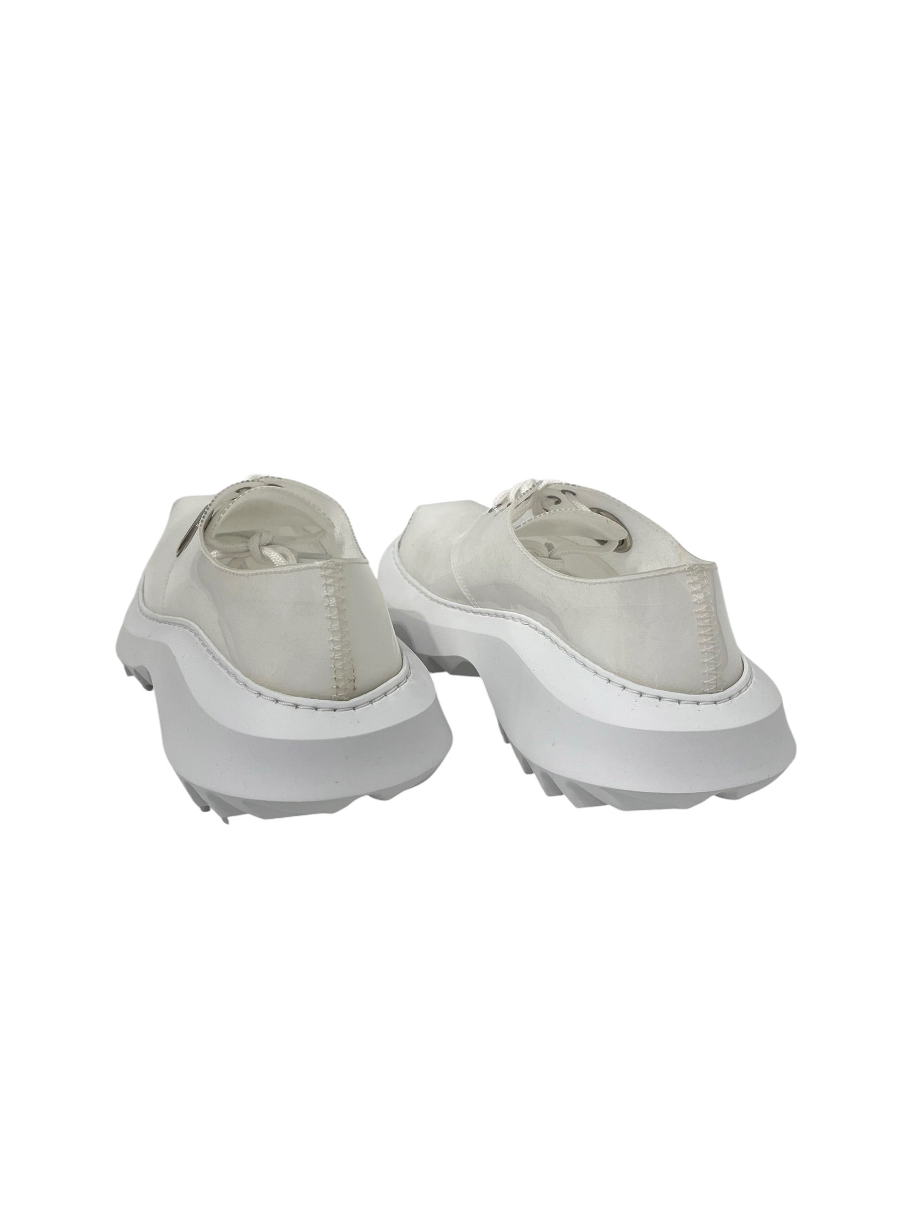 PHILEO/COMME des GARCONS/Low-Sneakers/EU 39/WHT/lacwe up silver hole view 2