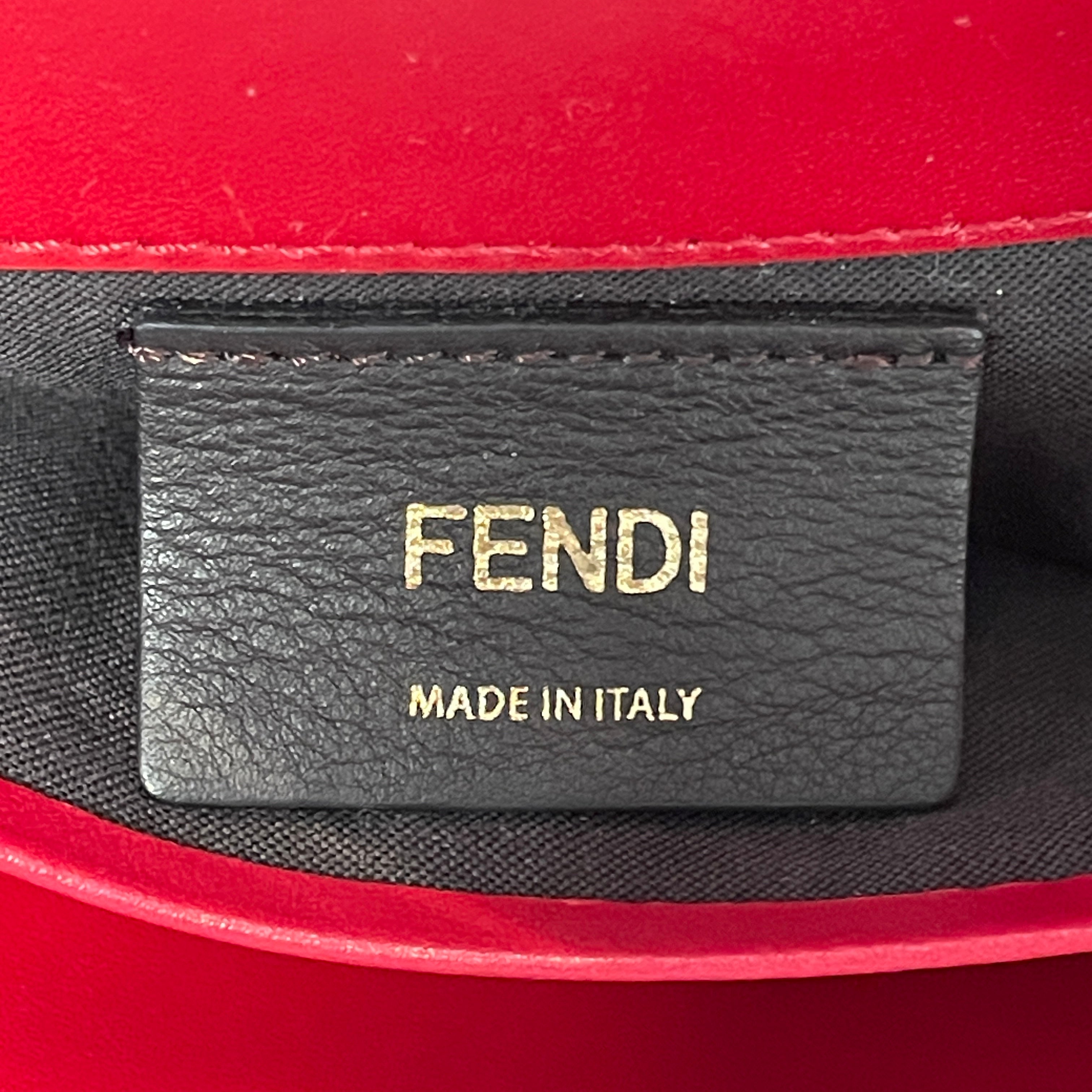 FENDI/Cross Body Bag/Leather/RED/KAN CHAIN CROSSBODY view 3