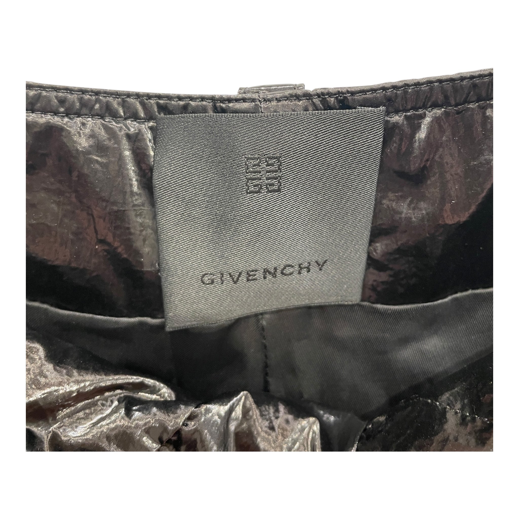 GIVENCHY/Straight Pants/52/Polyester/BLK/FRONT ZIP PVC JOGGERS view 3