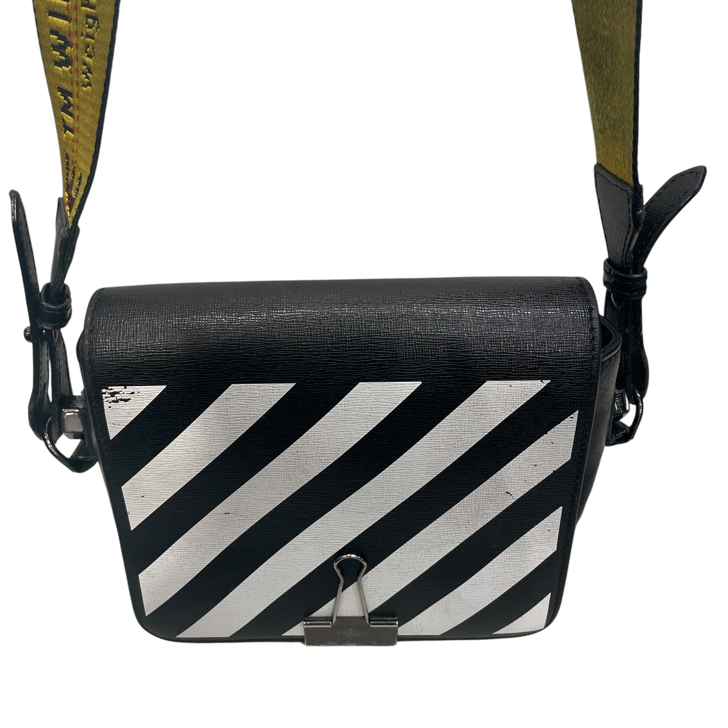 OFF-WHITE/Cross Body Bag/Stripe/Leather/BLK/STRIPED PATTERN view 6