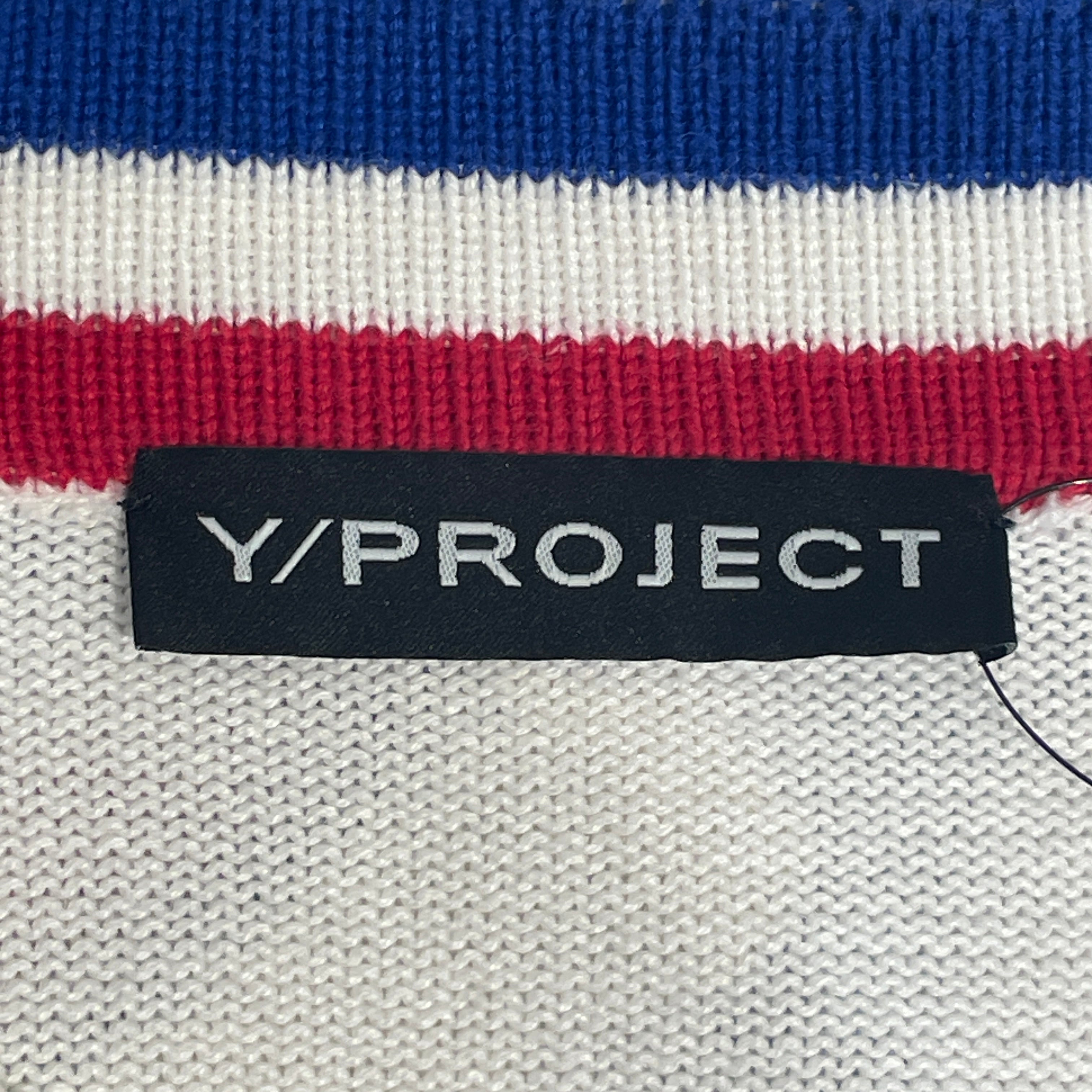 Y/PROJECT/Sweater/M/Stripe/Cotton/WHT/RED AND BLUE STRIPES view 3