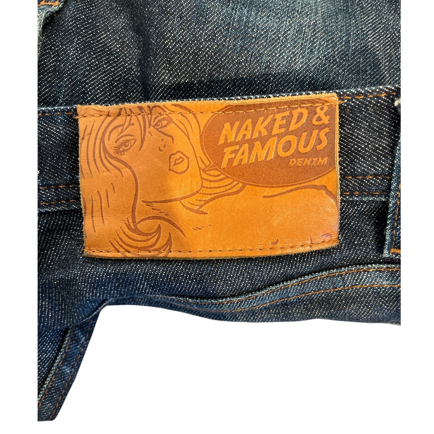 NAKED & FAMOUS DENIM/Straight Pants/29/Denim/NVY/distressed knee view 3