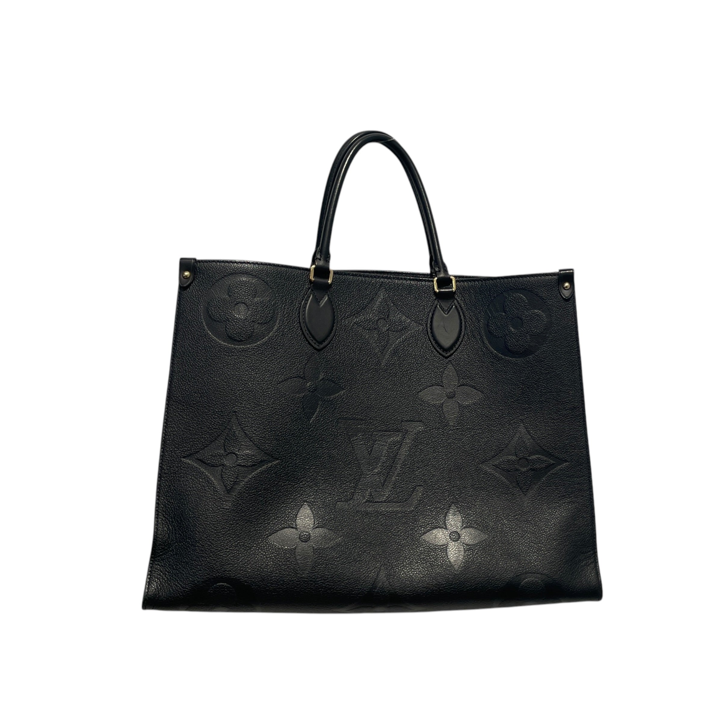 LOUIS VUITTON/Tote Bag/Leather/BLK/onthego gm tote view 1