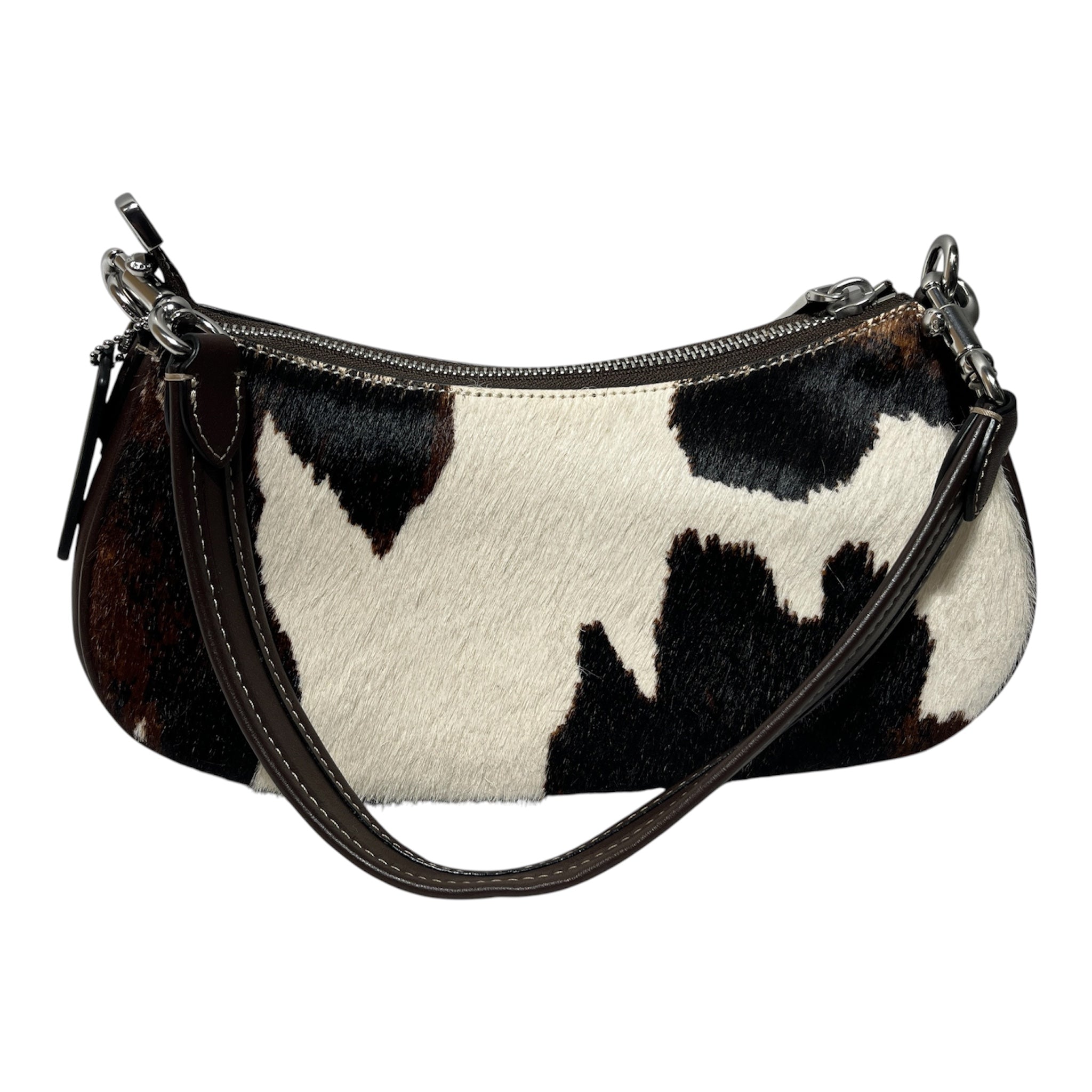 COACH/Hand Bag/Leather/BRW/Cowprint 3D Pockets view 2
