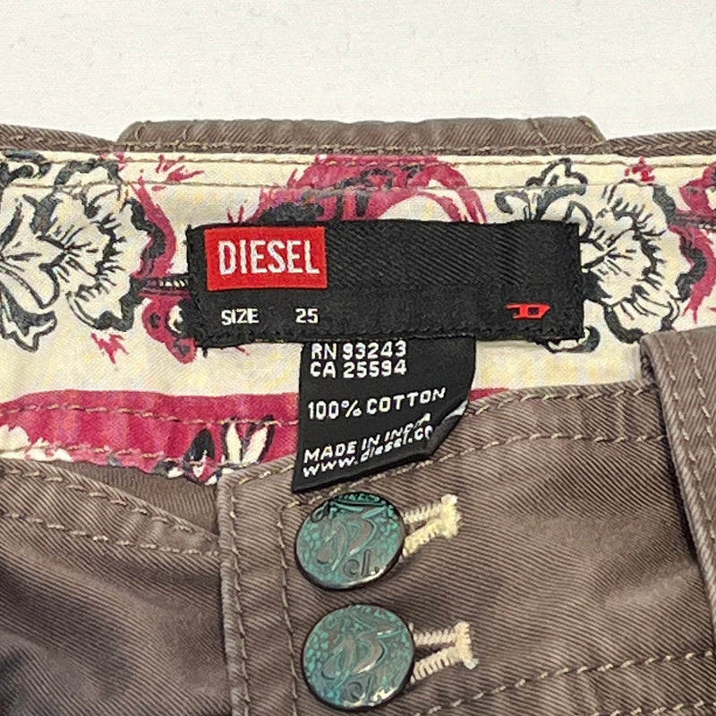 DIESEL/Bottoms/25/Cotton/BRW/floral inner waist