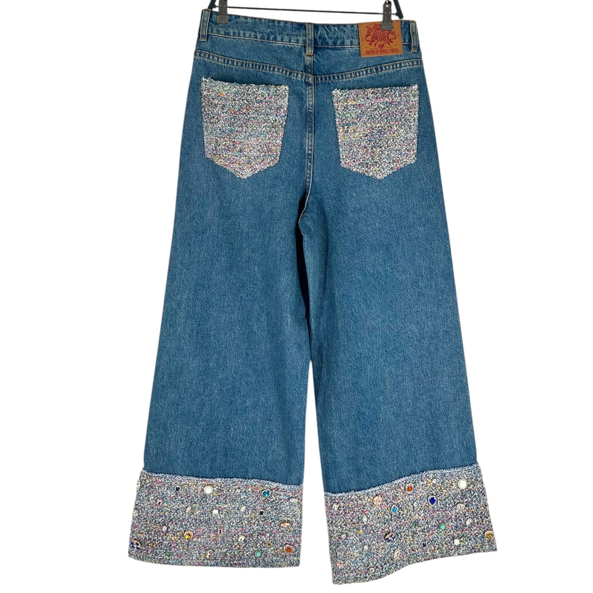 Birth Of Royal Child/Straight Pants/M/Cotton/BLU/CHANEL PATTERN ON THE PPOCKET view 2