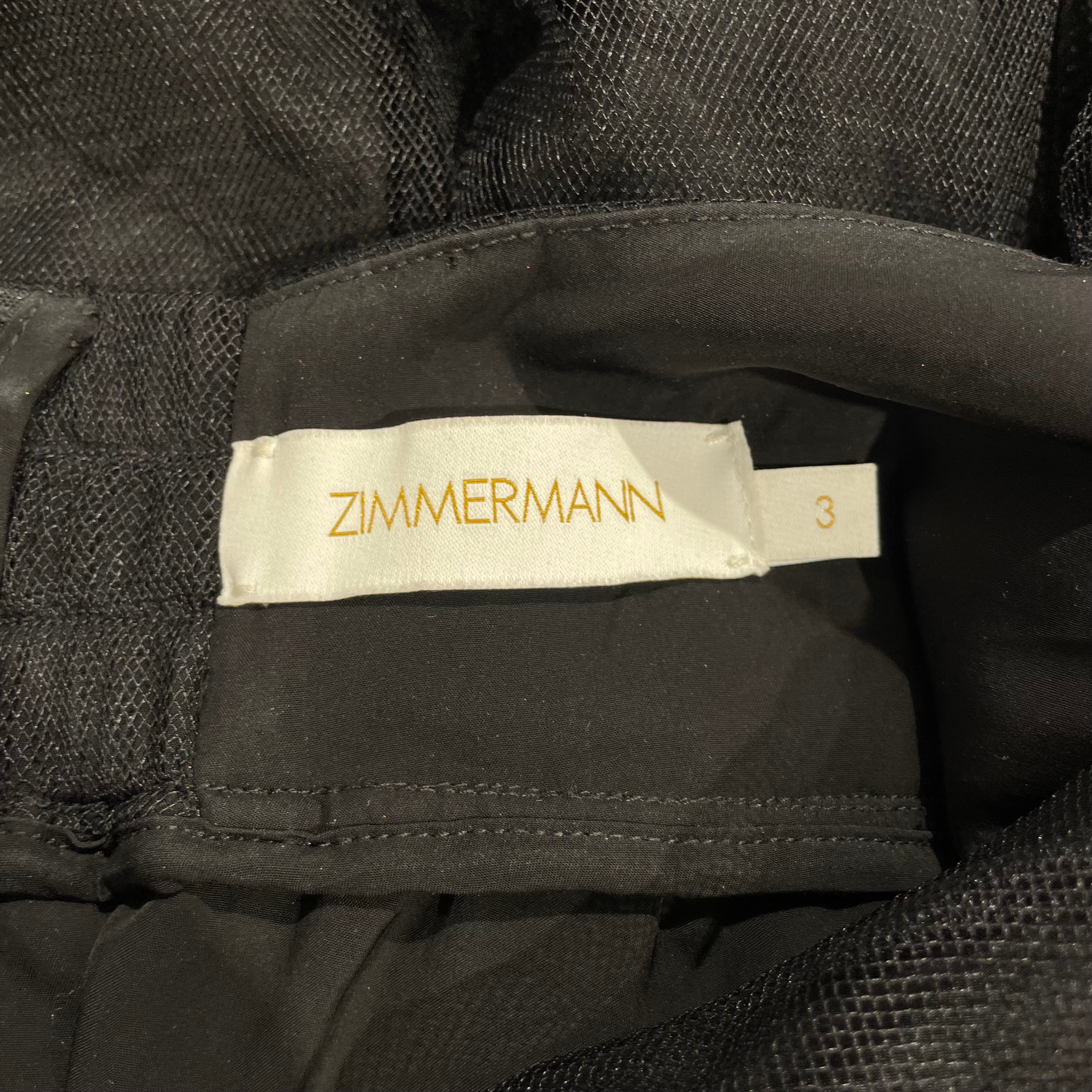 Zimmermann/SL Dress/3/BLK/TULLE RUCHED MINI DRESS view 3