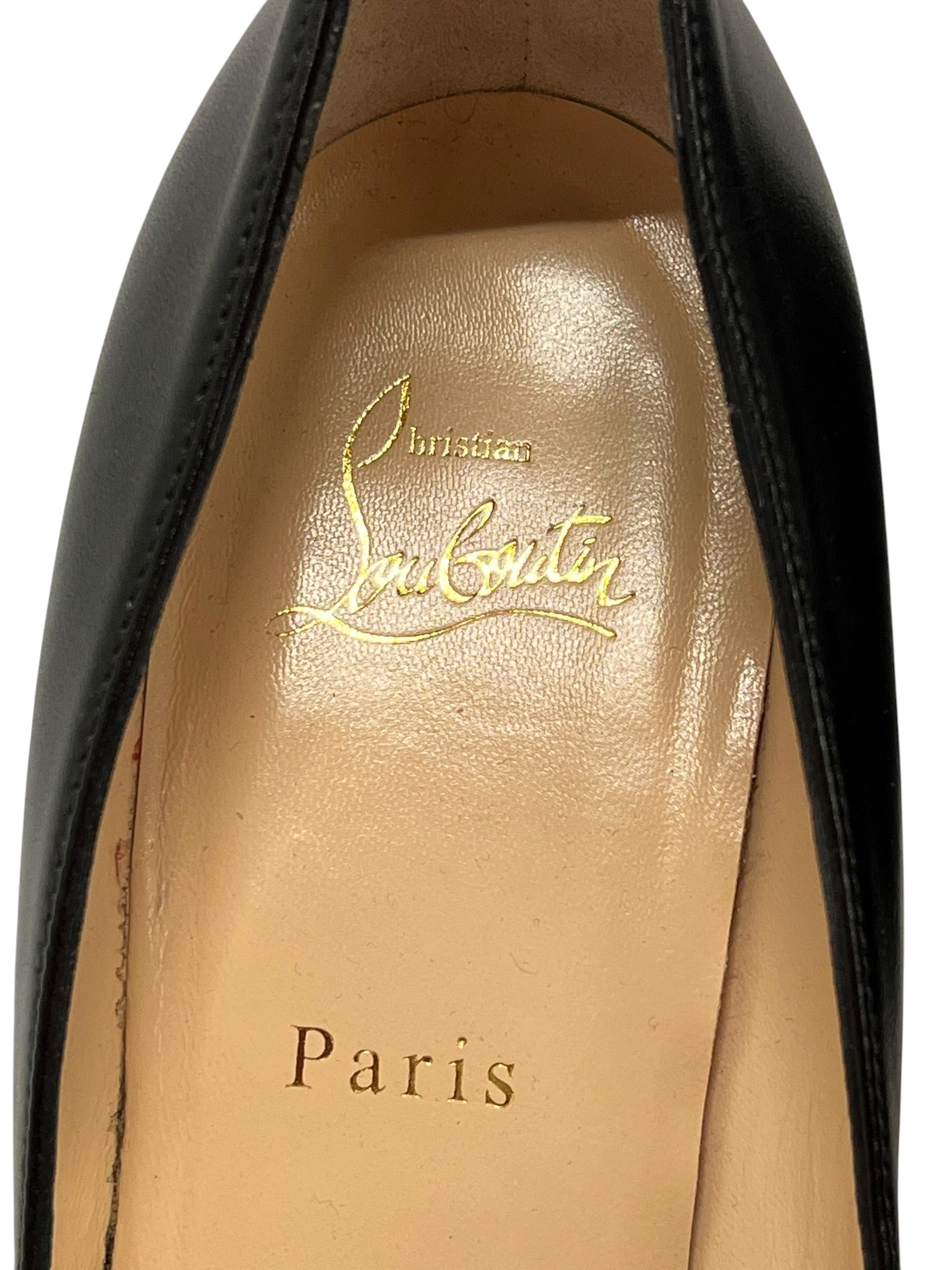 Christian Louboutin/Heels/US 8.5/Leather/BLK/V-Tip/kate 100 nappa leather view 6