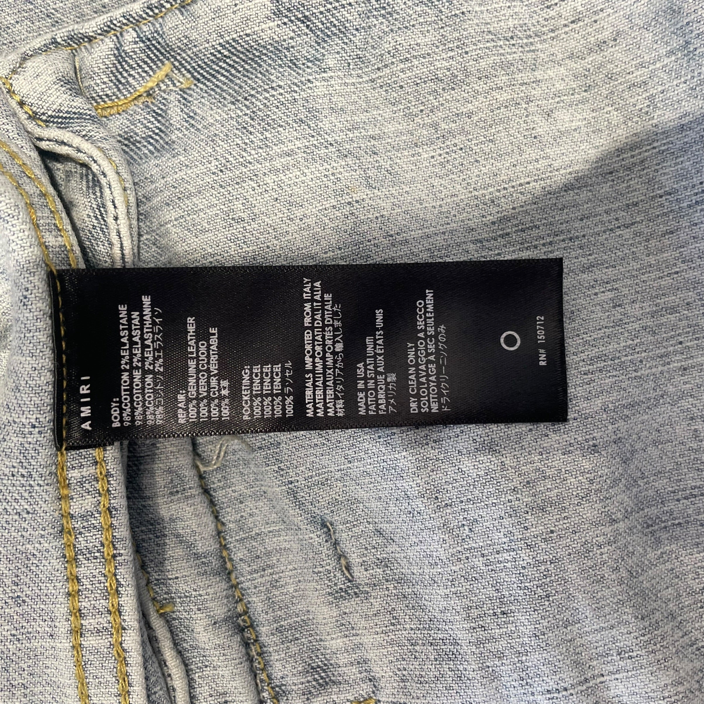AMIRI/Denim Jkt/XL/Denim/BLU/All Over Print/ Denim Hollywood Trucker view 4