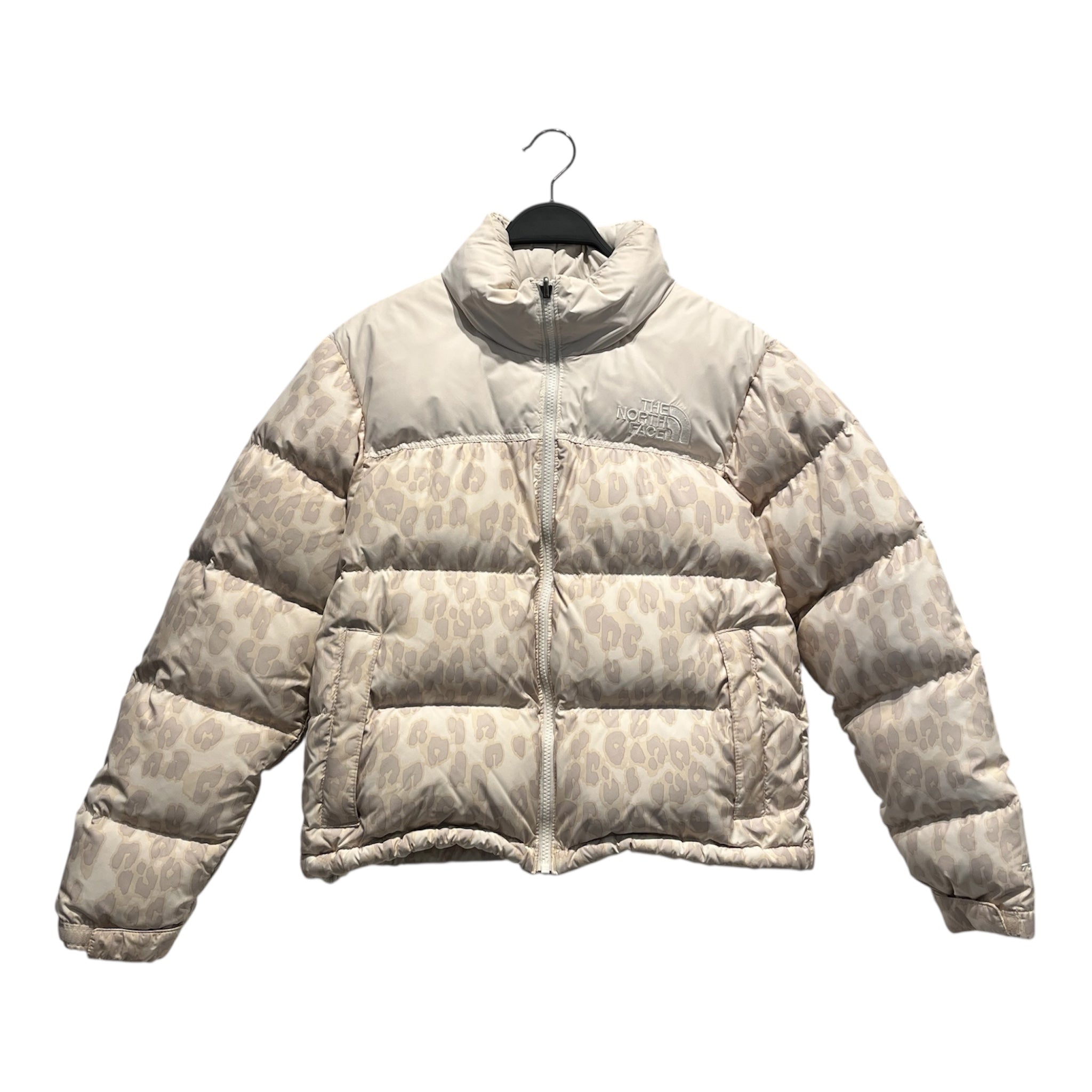 THE NORTH FACE/Puffer Jkt/S/Leopard/Nylon/BEG/Single Breasted/LEOPARD PRINT ALL OVER view 1