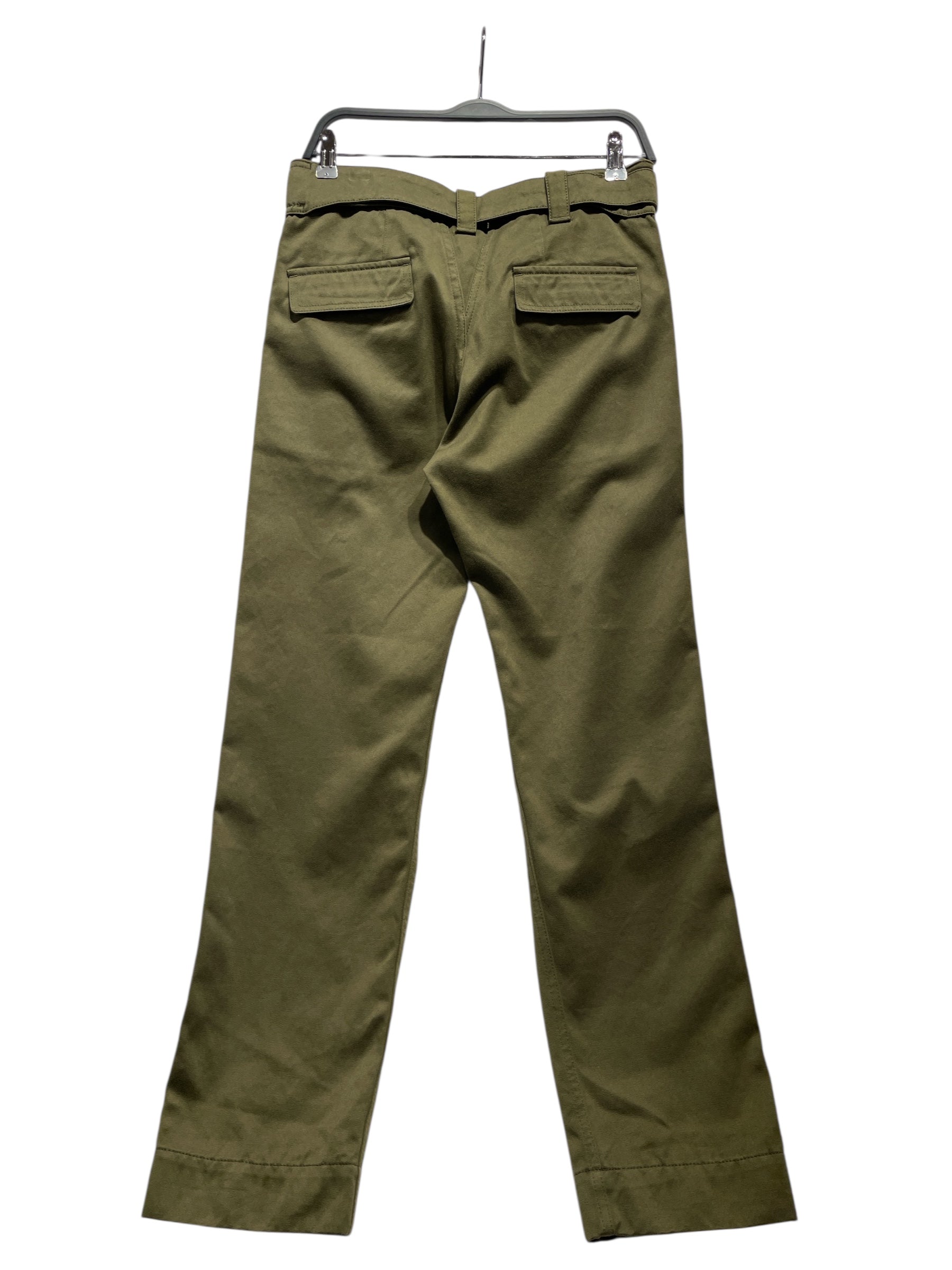 ISABEL MARANT/Bottoms/36/Cotton/GRN/Belted army trousers view 2