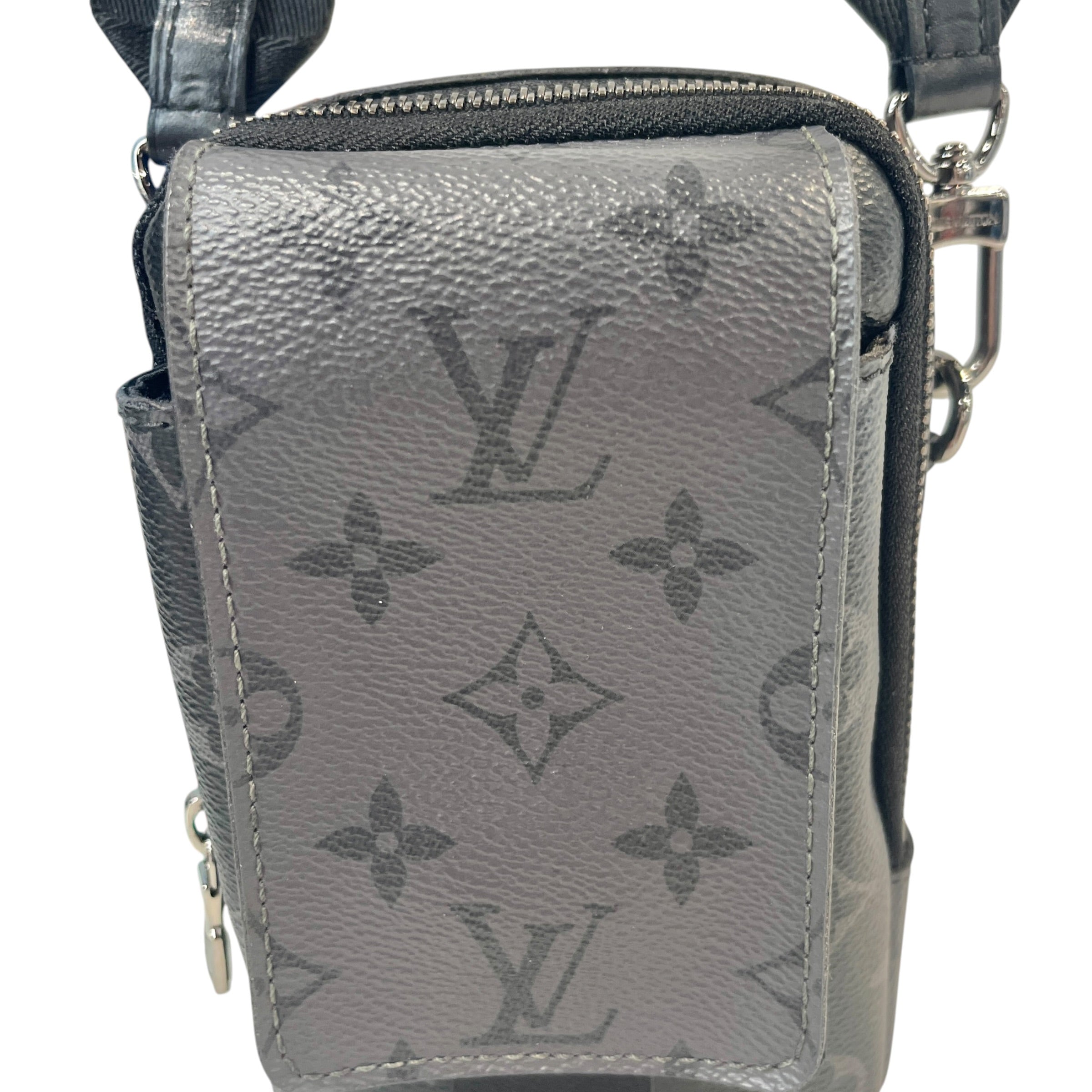 LOUIS VUITTON/Pouch/Monogram/Leather/BLK/DOUBLE PHONE POUCH view 6